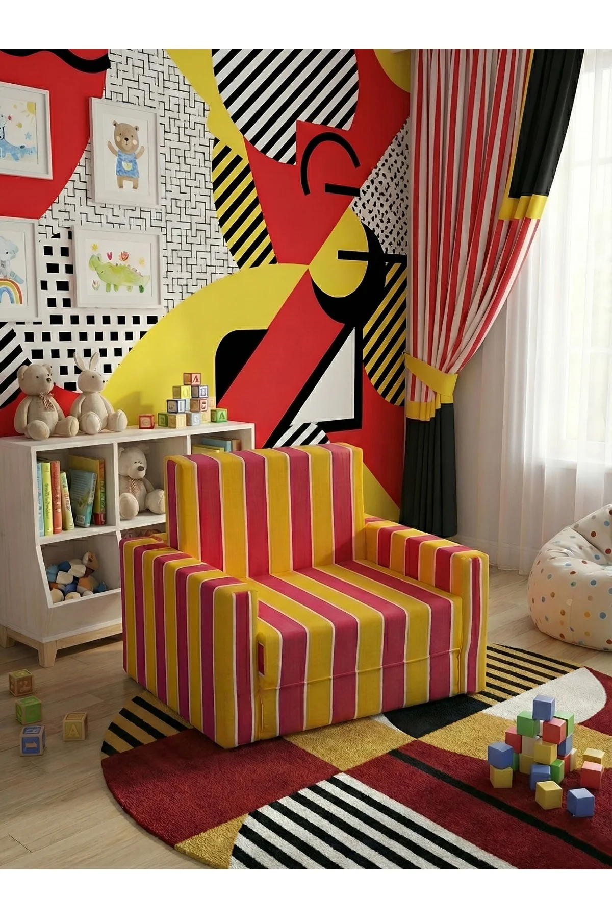 Çocuk Koltuğu Komple Sünger Katlanabilir Yataklı Minder Yatak (0-