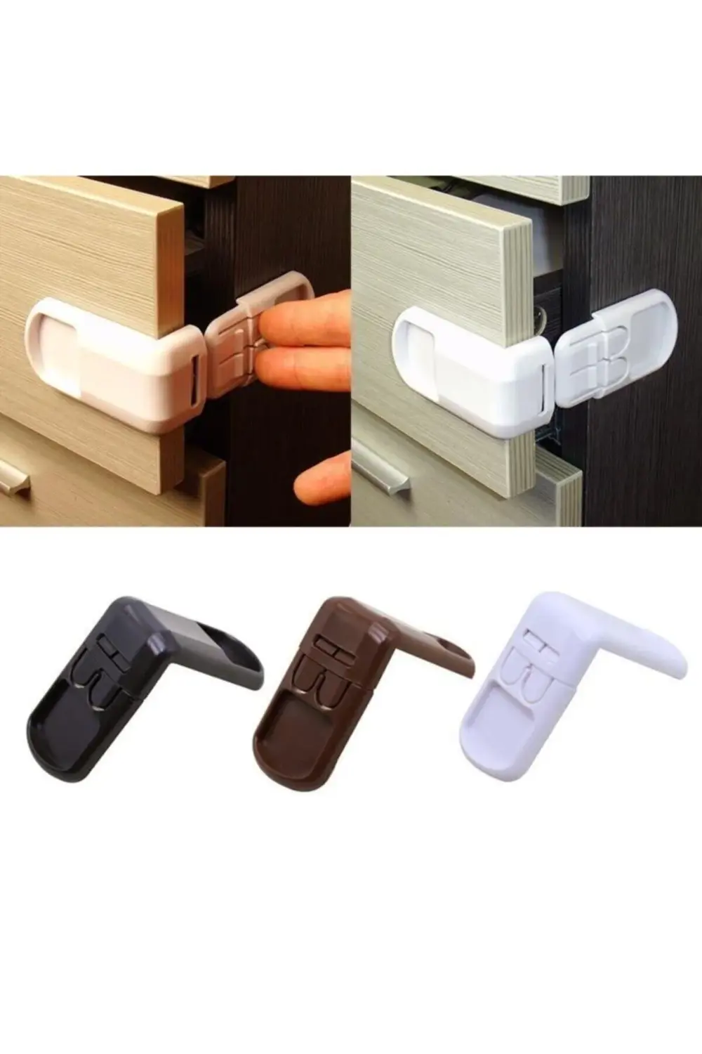 Çocuk Koruma Kilidi 2 Adet Köşe Bebek Güvenlik Kilit Dolap Çekmec