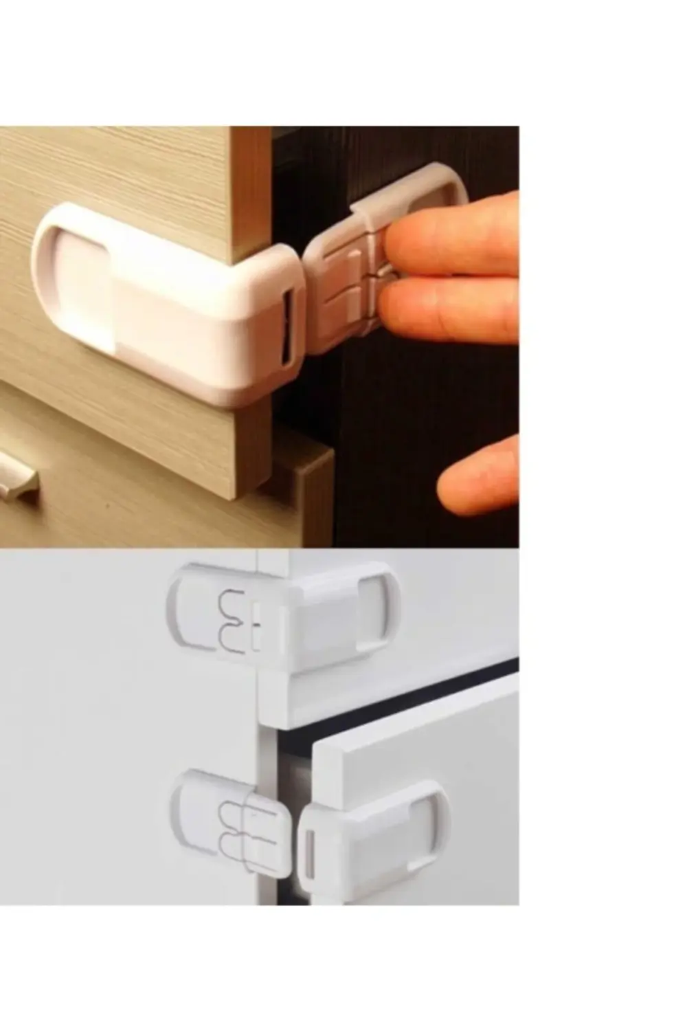 Çocuk Koruma Kilidi 2'li Köşe Bebek Güvenlik Kilit Dolap Ve Çekme