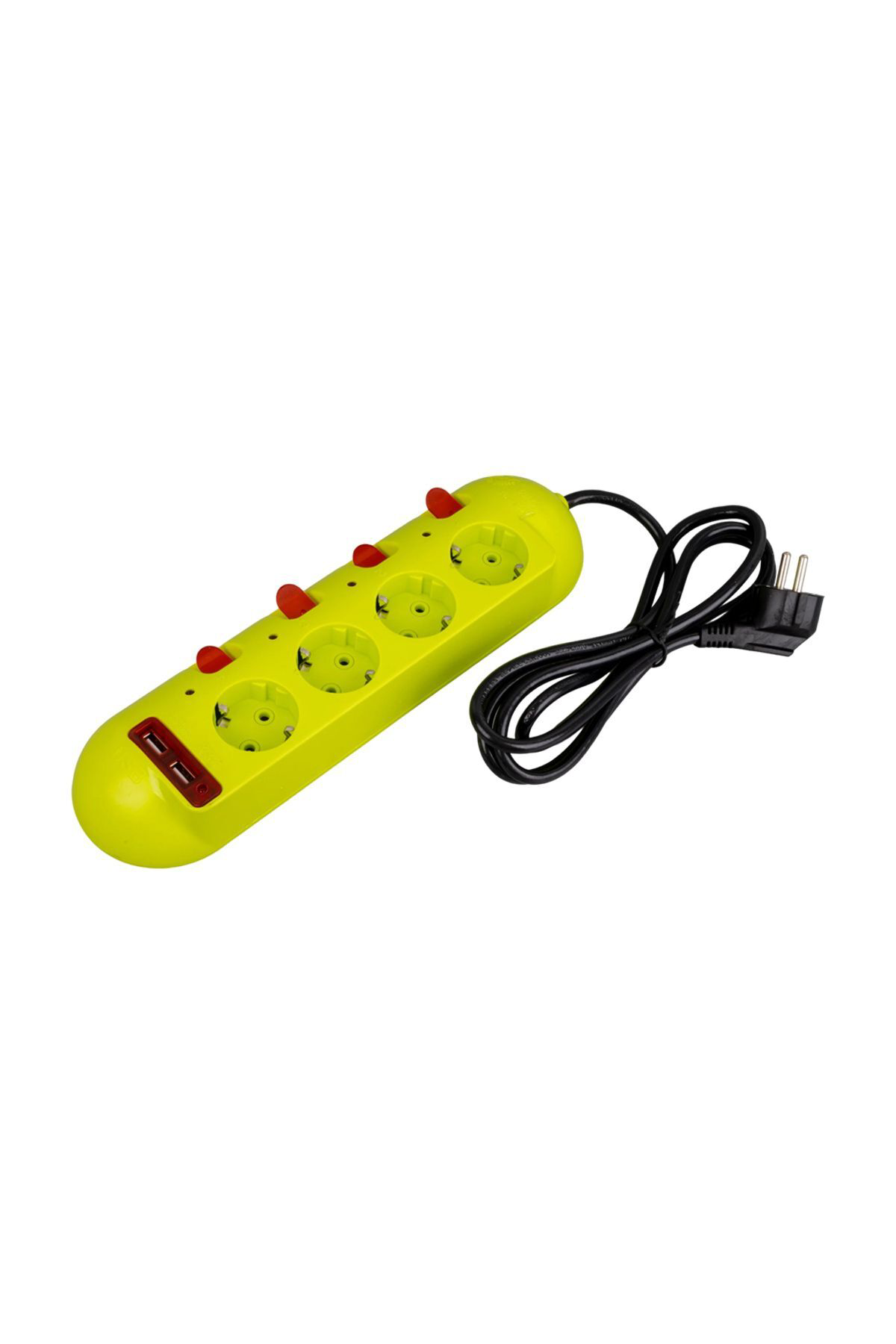 Çocuk Korumalı 2 USB Girişli 4 Topraklı Ayrı Anahtarlı Grup Priz 1.5 Metre Kablolu KPF9-H63 Çocuk Korumalı 2 USB Girişli 4 Topraklı Ayrı Anahtarlı Grup Priz 1.5 Metre Kablolu KPF9-H63