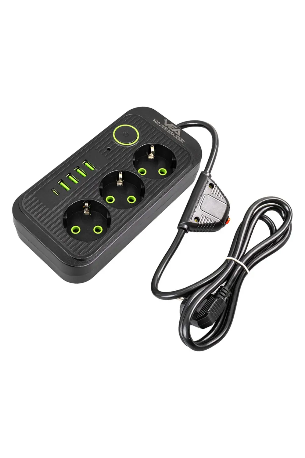 Çocuk Korumalı 4 Elektrik Prizi + 4 USB + 1 TYPE-C Giriş 1.5 Metr