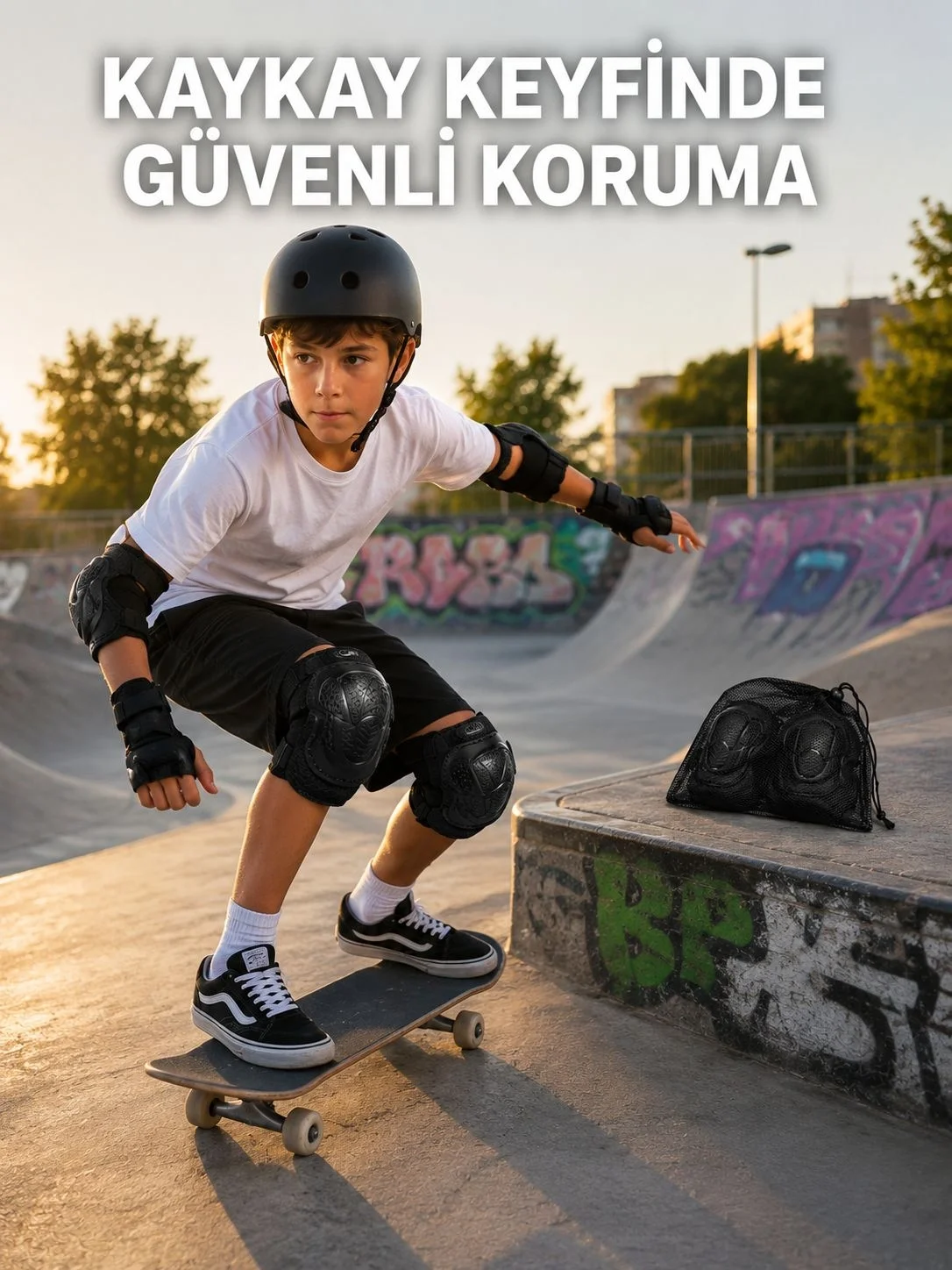 Çocuk Koruyucu Dizlik Dirseklik ve El Bilek Koruyucu Seti 2 Adet Siyah Fiyatı, Yorumları ve Özellikleri