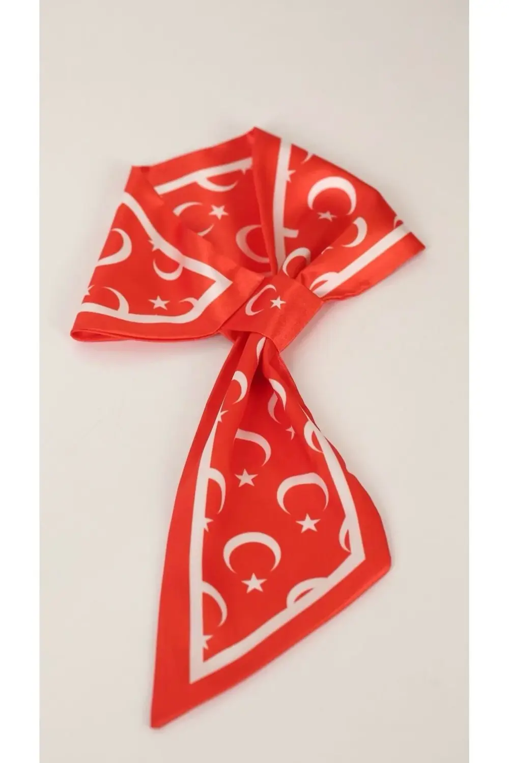 Çocuk Kravat Eşarp Türk Bayrağı Desenli