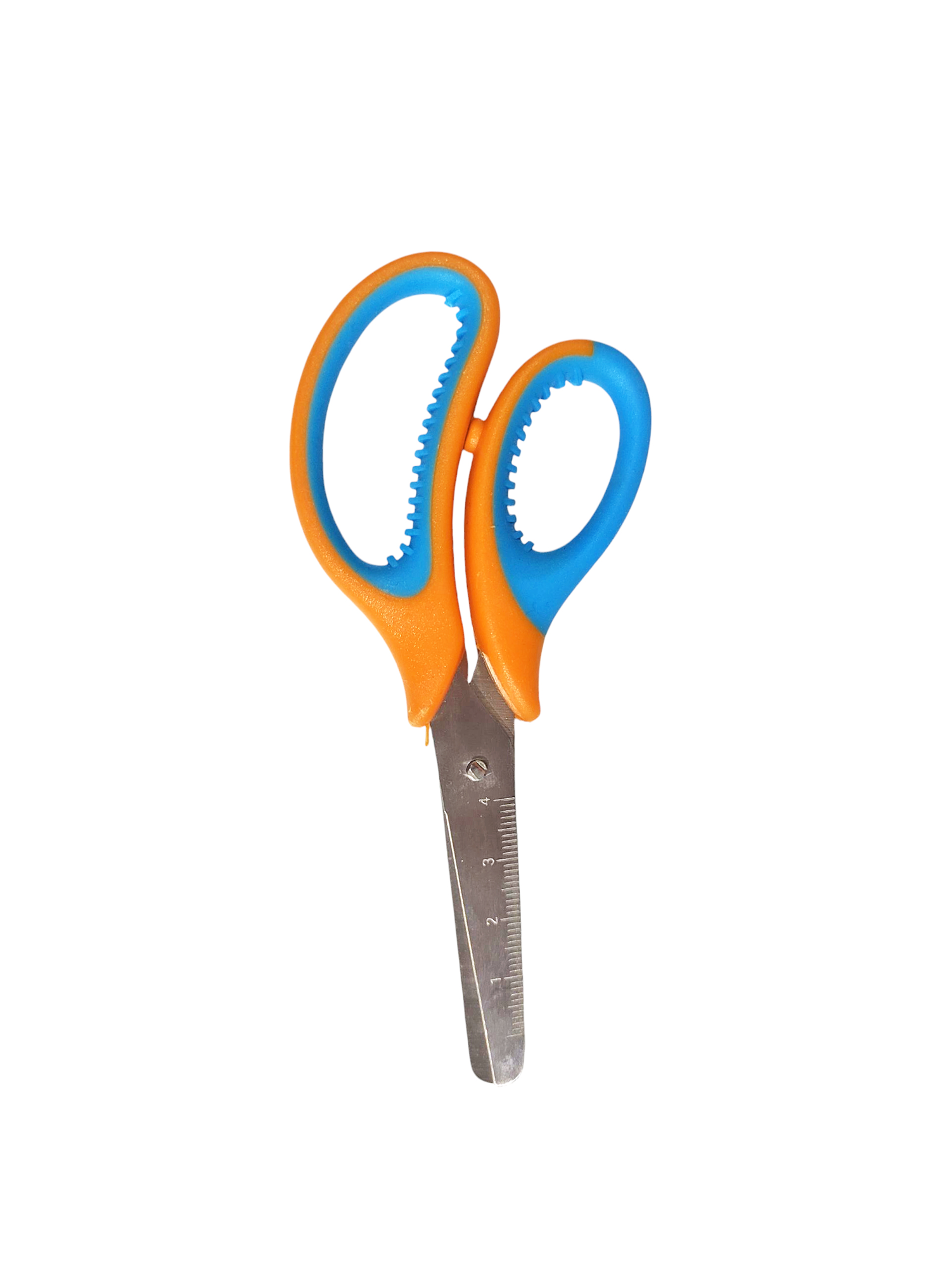 Limmy Çocuk Makası Küt Uçlu Cetvelli Okul Makası- Turuncu