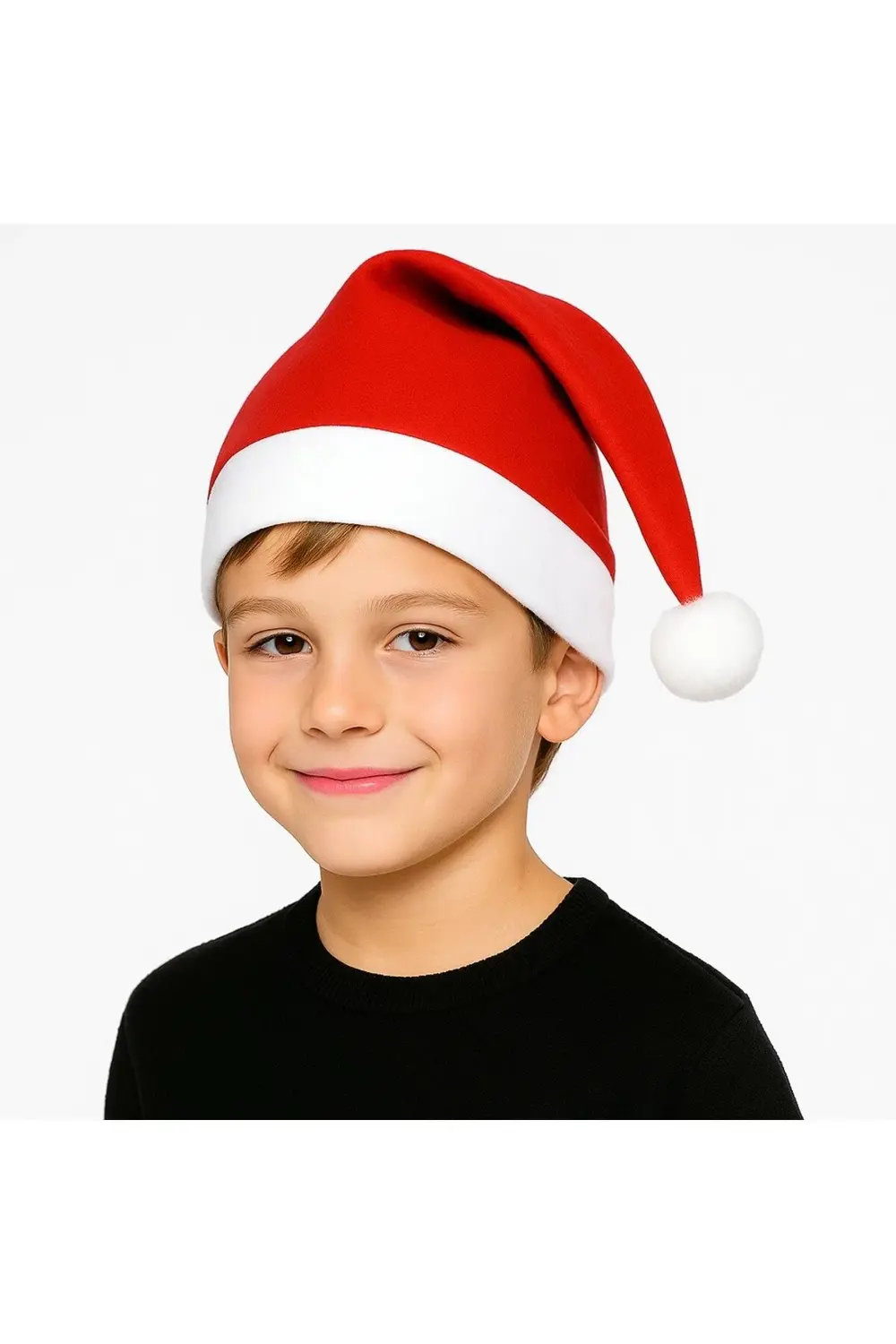 Parti Selesi Çocuk Noel Şapkası - Yılbaşı Şapkası - Polar Yıl Başı Şapkası - N