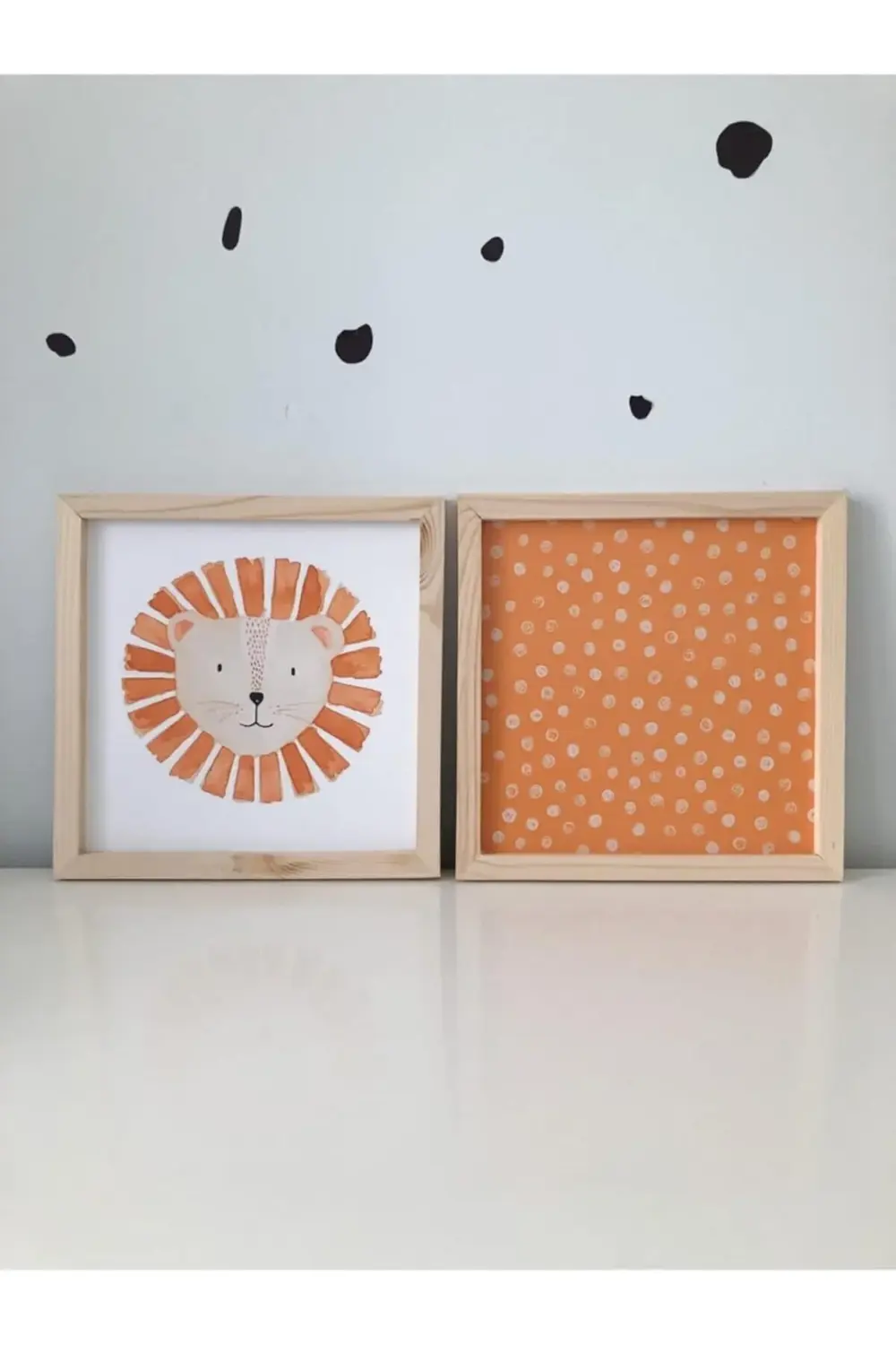 Çocuk Odası Aslan Temalı Çerçeveli Set Tek Ebat hdynkpkpy-00053 1