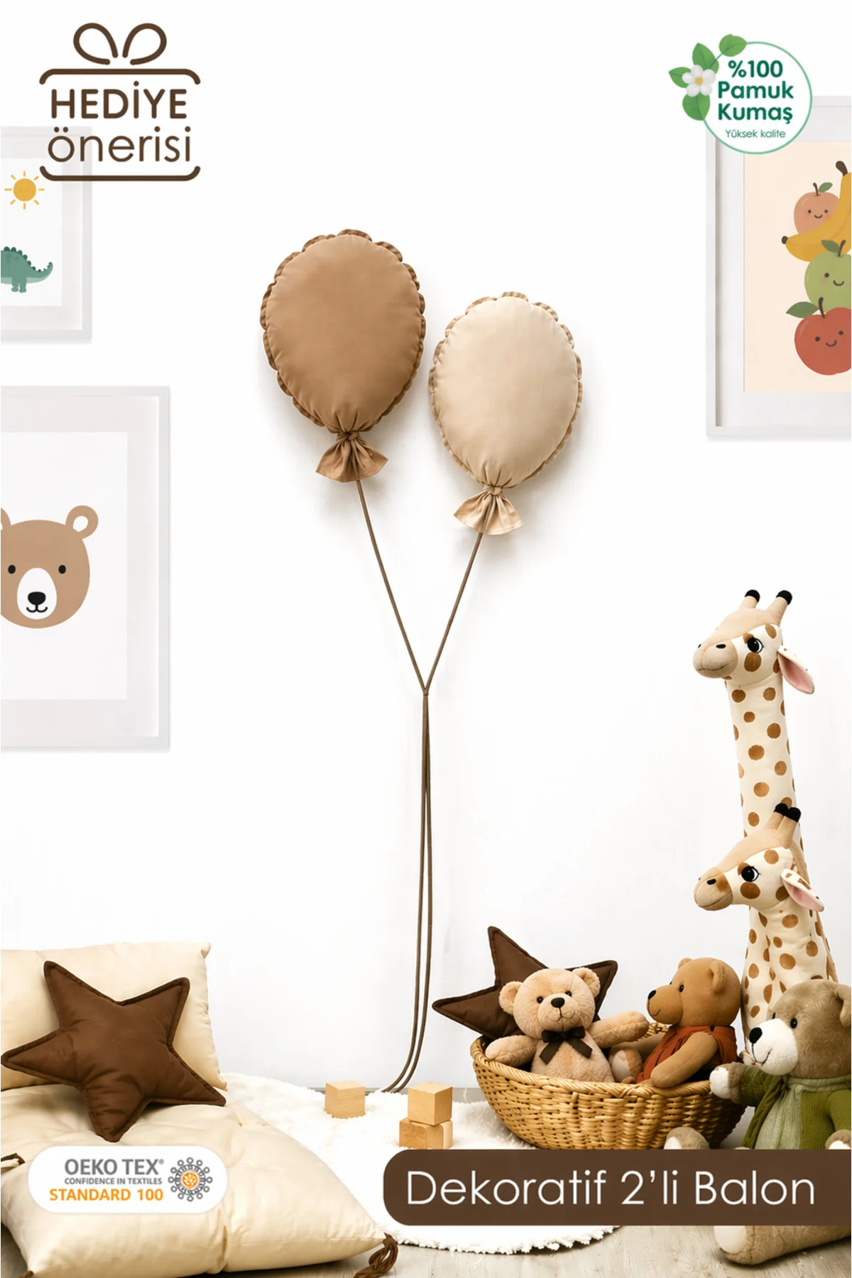 Çocuk Odası Dekorasyonu 2'li Balon Set, Bebek Odası Dekoratif Balon, Duvar Dekorasyonu Çocuk Odası Dekorasyonu 2'li Balon Set, Bebek Odası Dekoratif Balon, Duvar Dekorasyonu