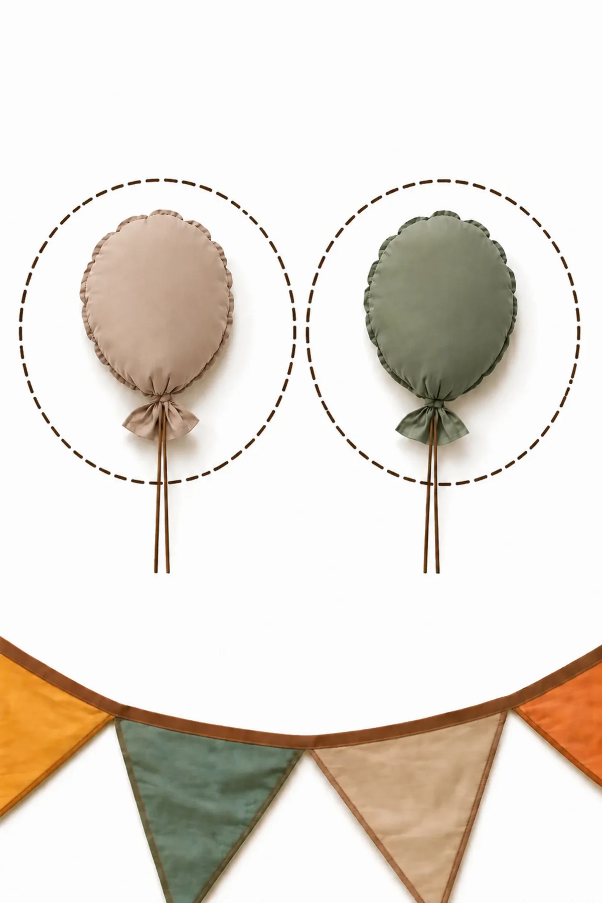 Çocuk Odası Dekorasyonu 2'li Balon Set, Bebek Odası Dekoratif Balon, Duvar Dekorasyonu, Haki-Kapiçino Çocuk Odası Dekorasyonu 2'li Balon Set, Bebek Odası Dekoratif Balon, Duvar Dekorasyonu, Haki-Kapiçino