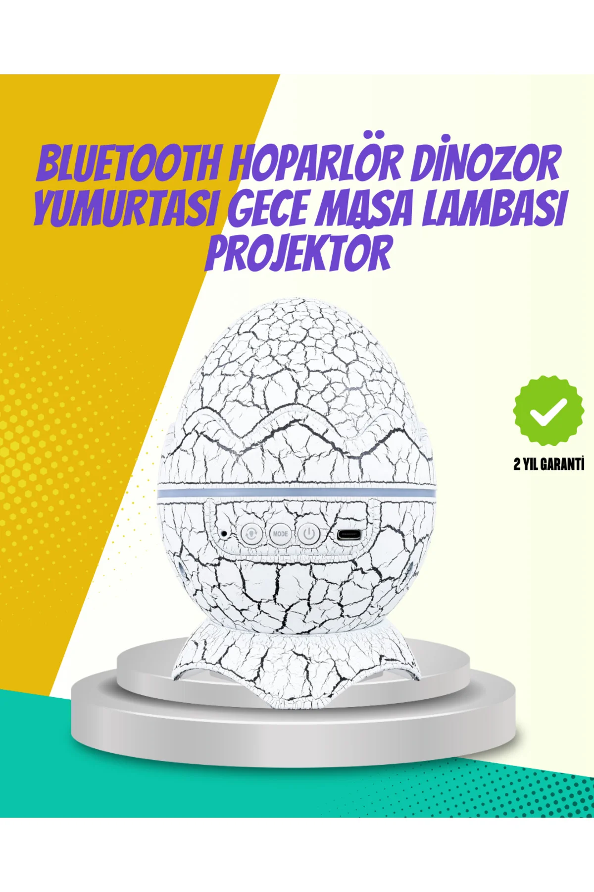Çocuk Odası İçin Galaxy Projektör + Beyaz Gürültü + Uzaktan Kumandalı