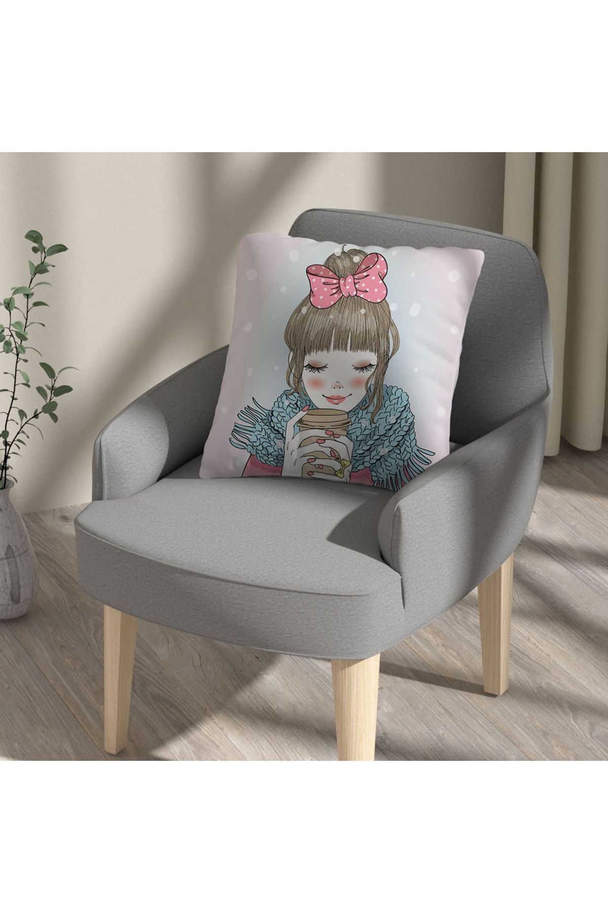 Evan Home Çocuk Odasi Takim Perde (İki Kanat),Yatak Örtüsü,Yastik,Kirlent ,Hali,Tablo