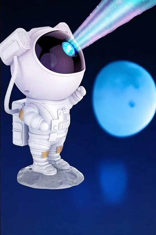 Çocuk Projeksiyon Astronot Lamba Speaker - Bluetooth ile Yıldızlı Uyku ve Şık Dekorasyon