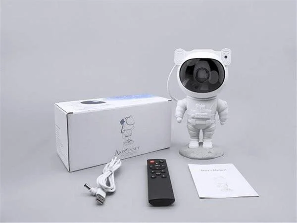 Çocuk Projeksiyon Astronot Lamba Speaker - Bluetooth ile Yıldızlı Uyku ve Şık Dekorasyon