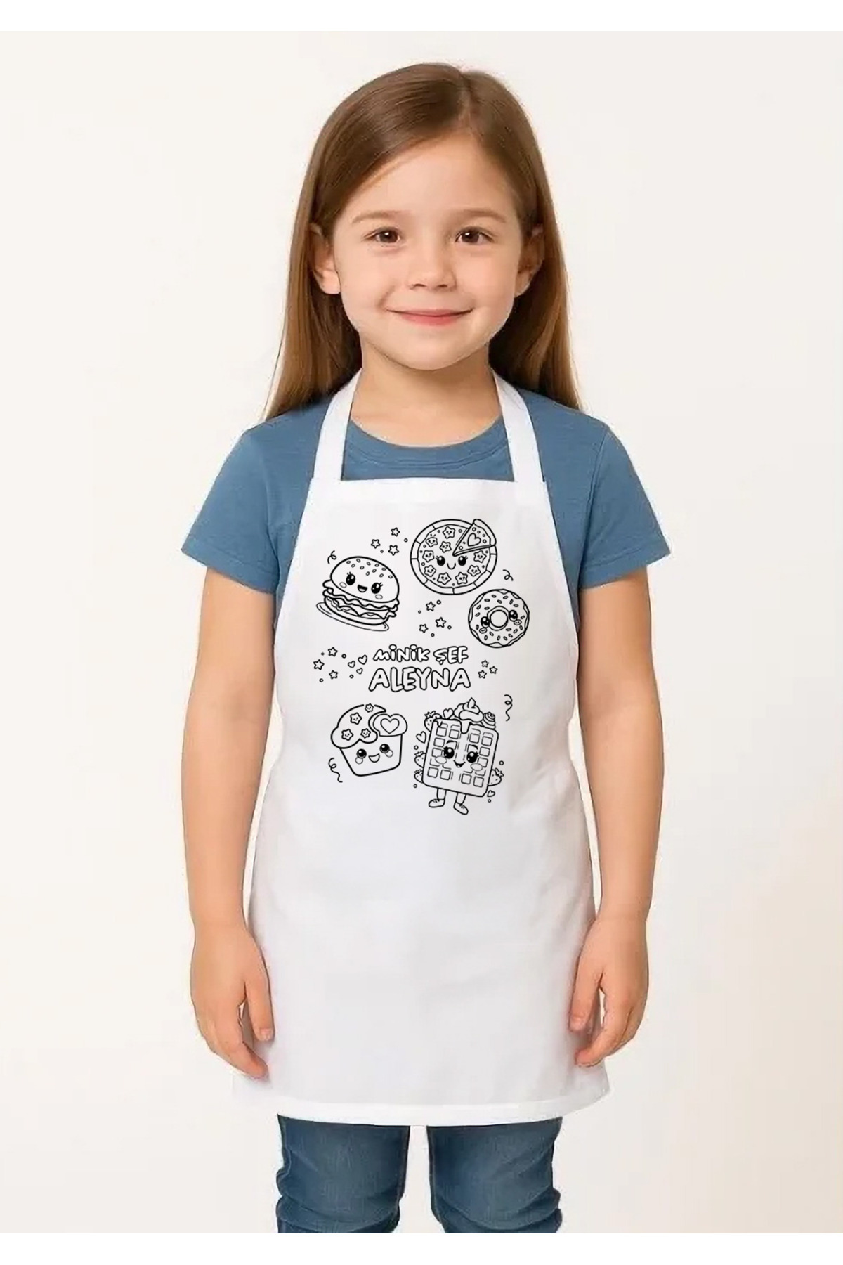 Çocuk Şef Önlüğü Boyama Seti – Kişiye Özel İsimli, Kumaş Boyası v