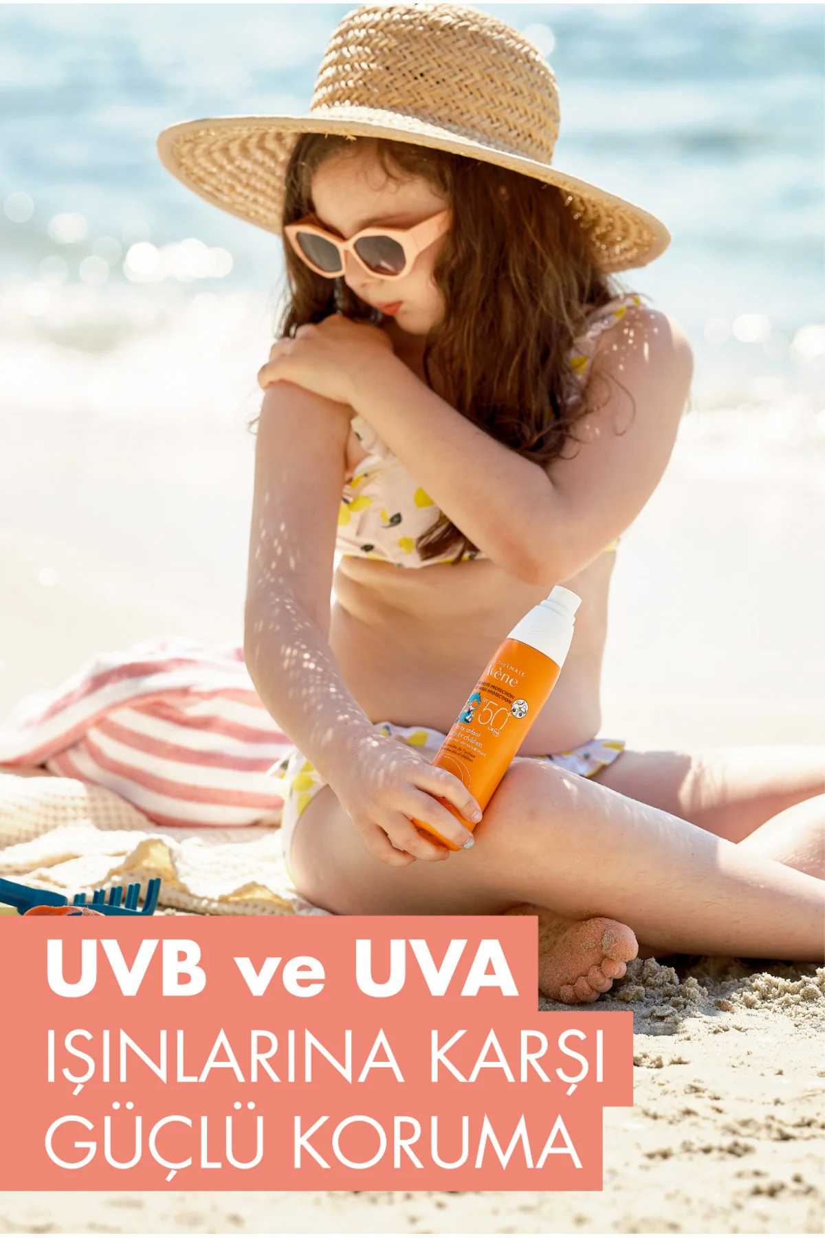 Çocuk Sprey Güneş Kremi SPF 50+ Vücut için Yüksek Koruma Sağlayan