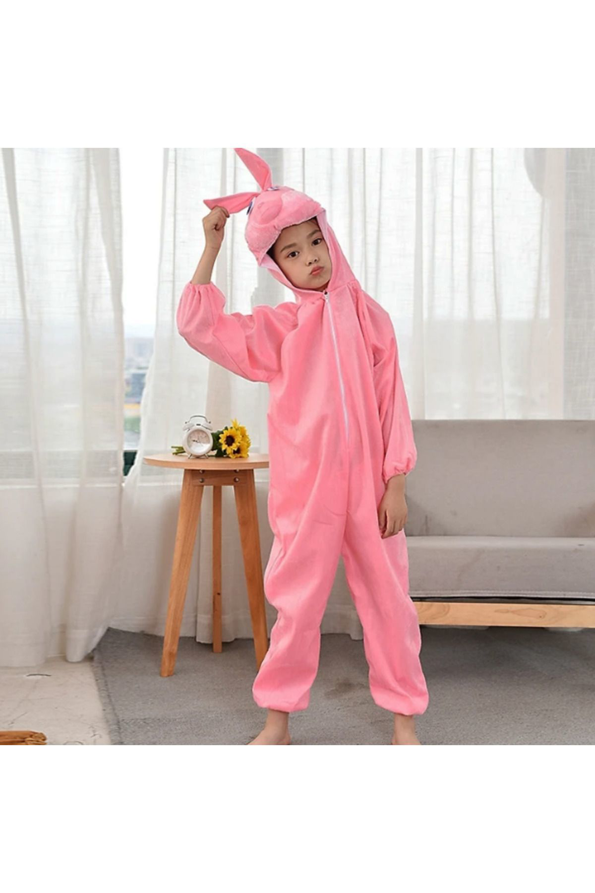 Ok Aksesuar Çocuk Tavşan Kostümü Pembe Renk 2-3 Yaş 80 Cm  Go50607649390