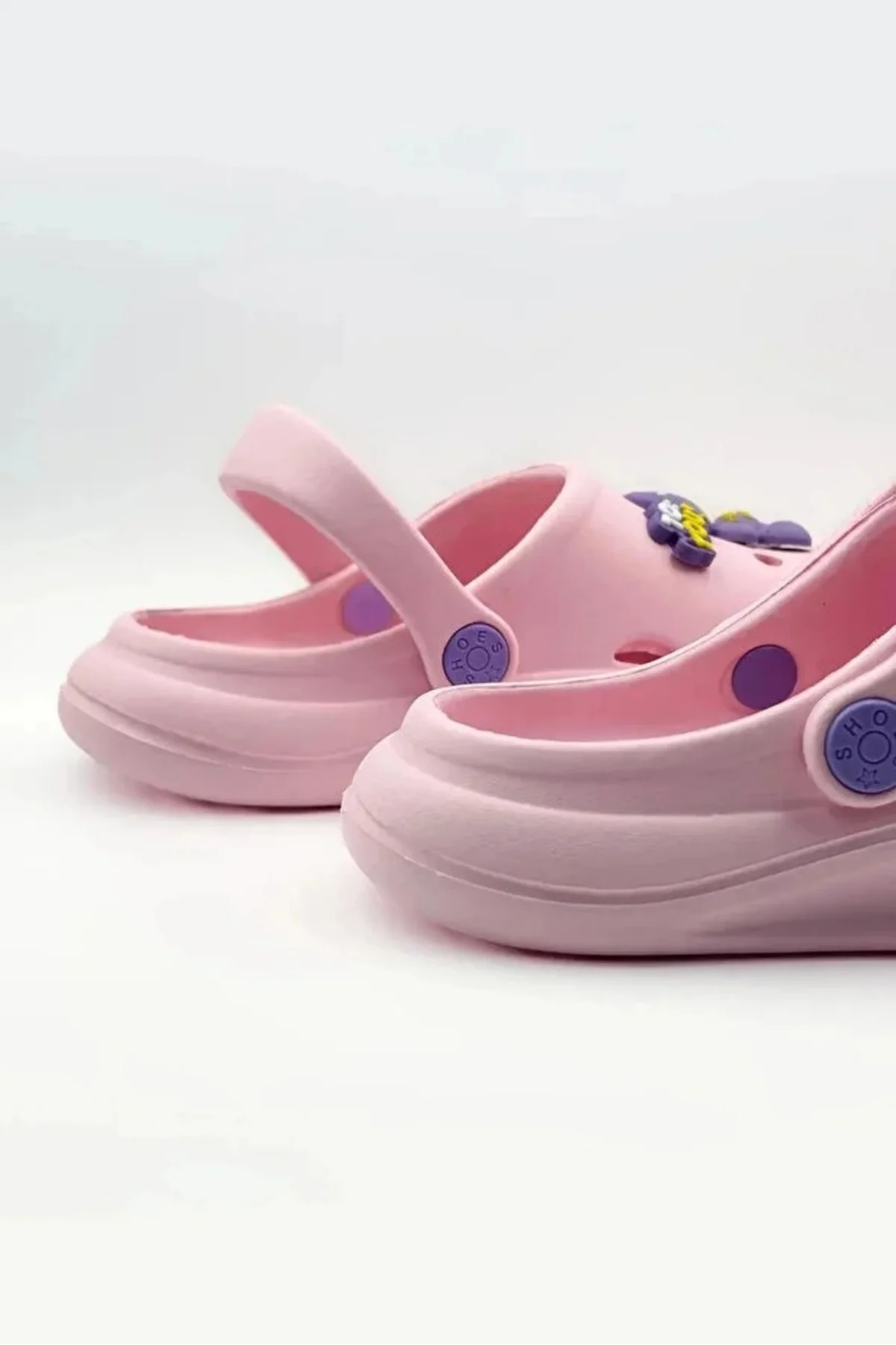 Çocuk Terlik Bahçe Terliği Plaj Sahil Banyo Terliği 26-27-28-29-30 Numara Pembe - Görsel 5