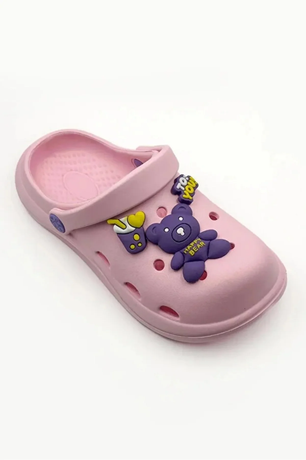 Çocuk Terlik Bahçe Terliği Plaj Sahil Banyo Terliği 26-27-28-29-30 Numara Pembe - Görsel 3