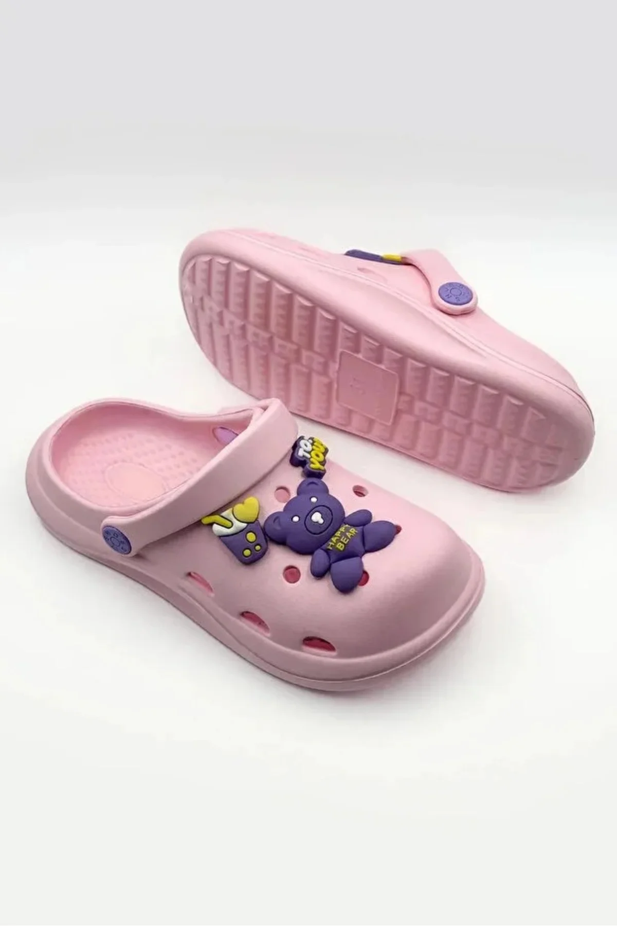 Çocuk Terlik Bahçe Terliği Plaj Sahil Banyo Terliği 26-27-28-29-30 Numara Pembe - Görsel 7