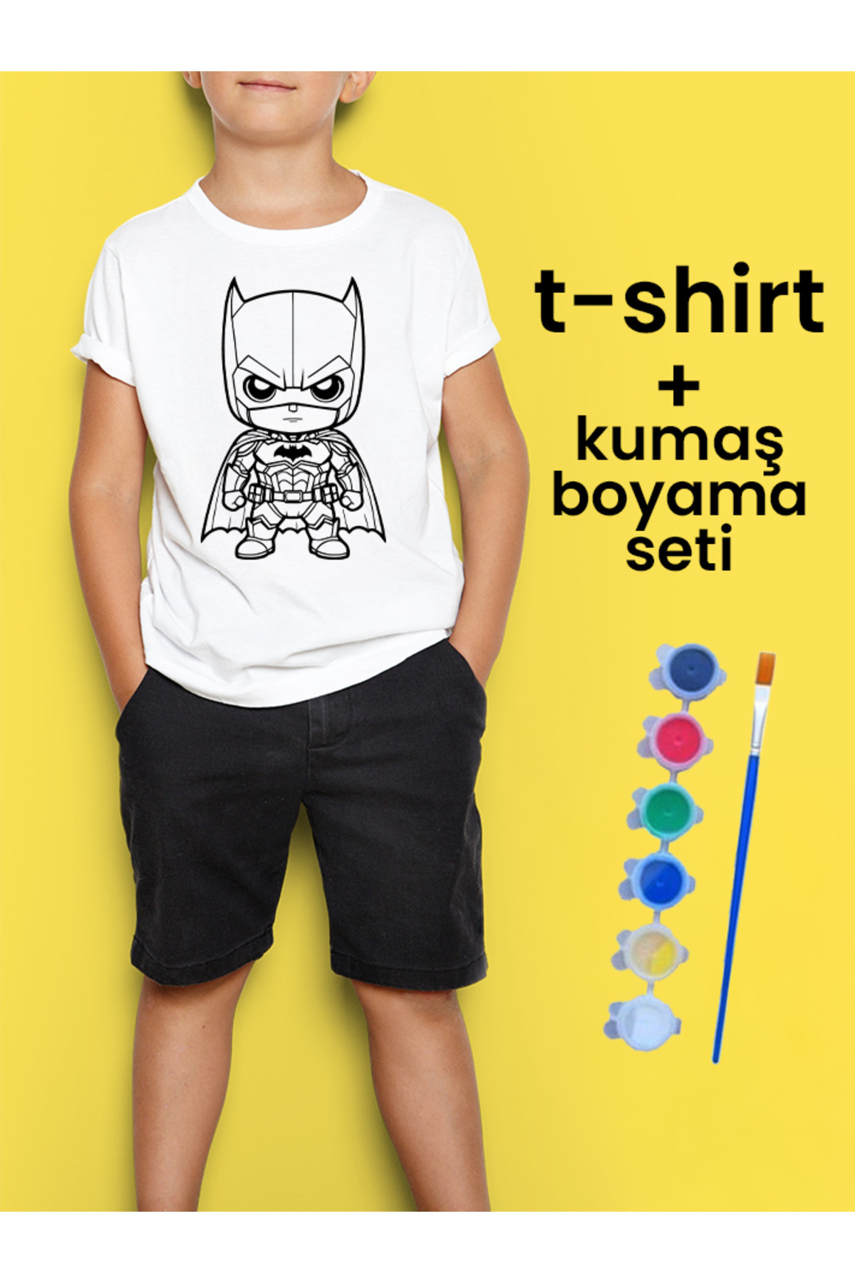 Çocuk Tişört Boyama Seti – Çocuk Full Set Fırçalı, Kreatif Elbise