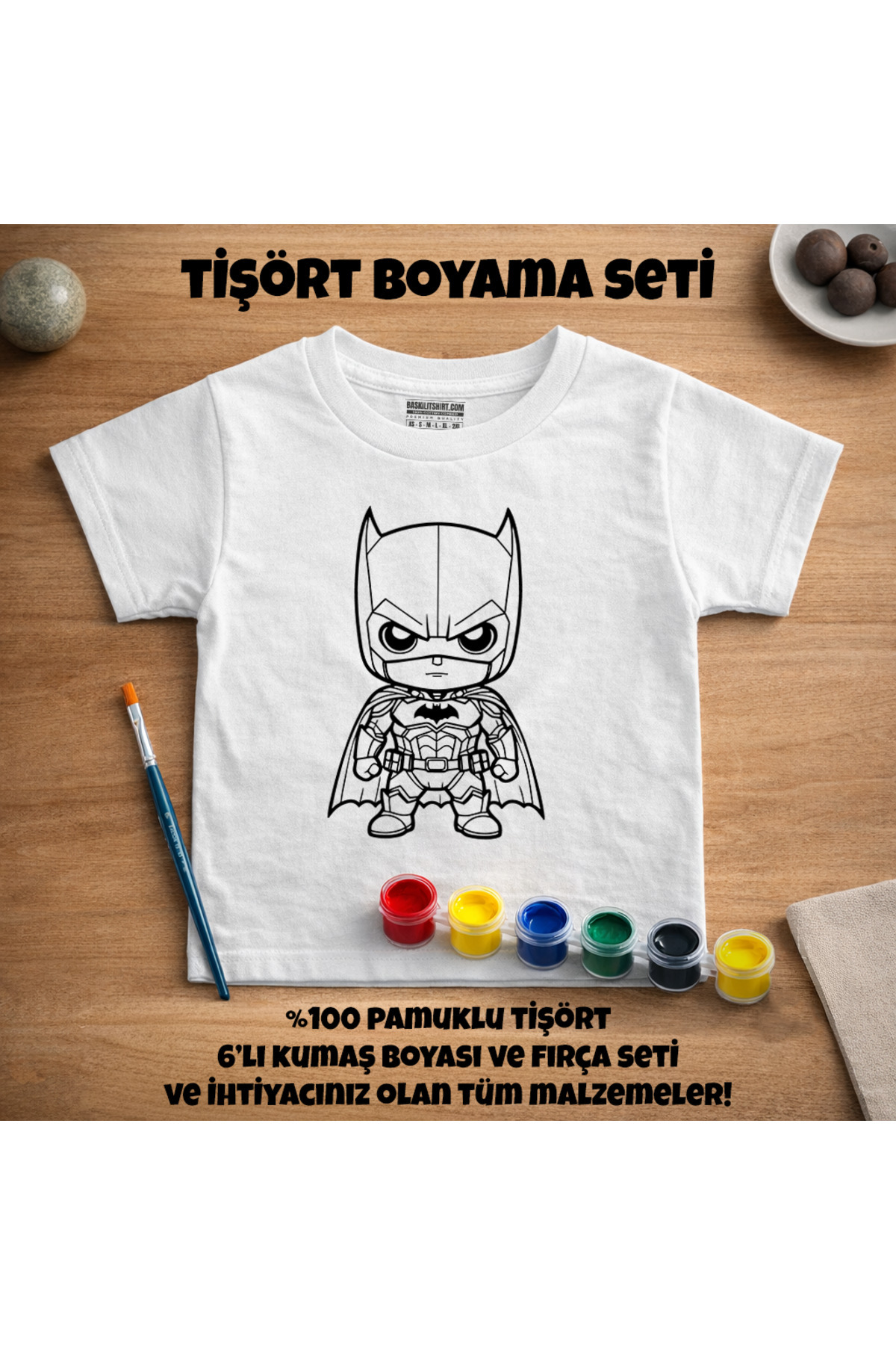 Çocuk Tişört Boyama Seti – Çocuk Full Set Fırçalı, Kreatif Elbise