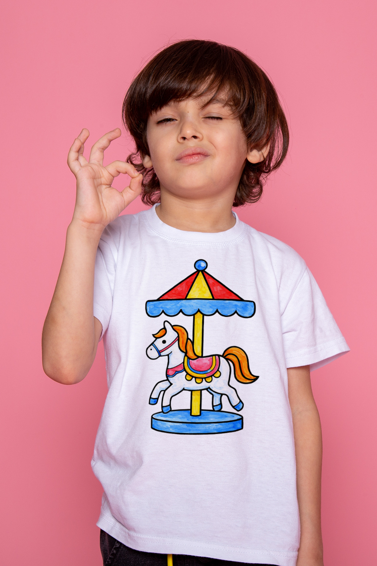 Çocuk Tişört Boyama Seti – Atlı Karınca Boyanabilir Tişört Eğitic