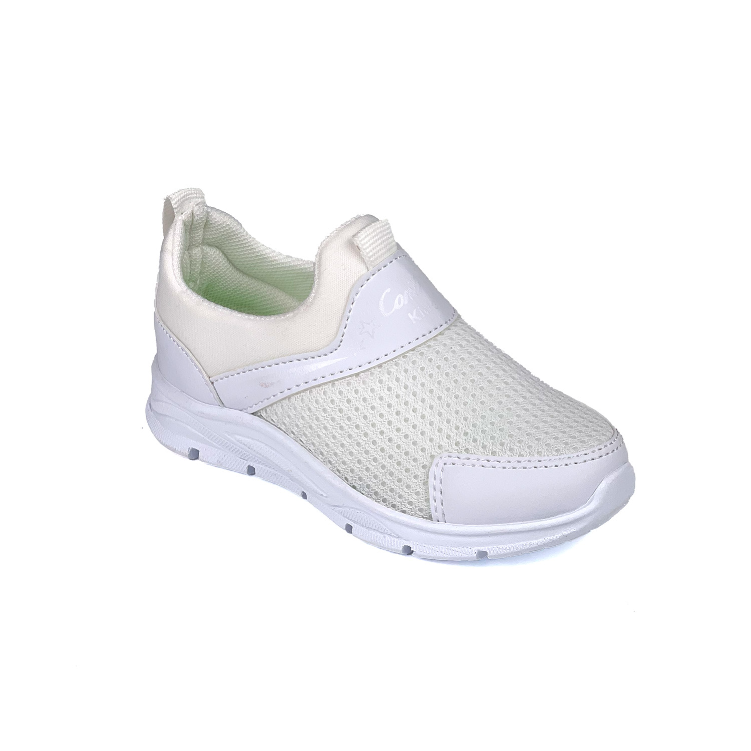 Kajila Çocuk Unisex Beyaz Bağcıksız Slip-On Rahat Kalıp Günlük Sneaker S