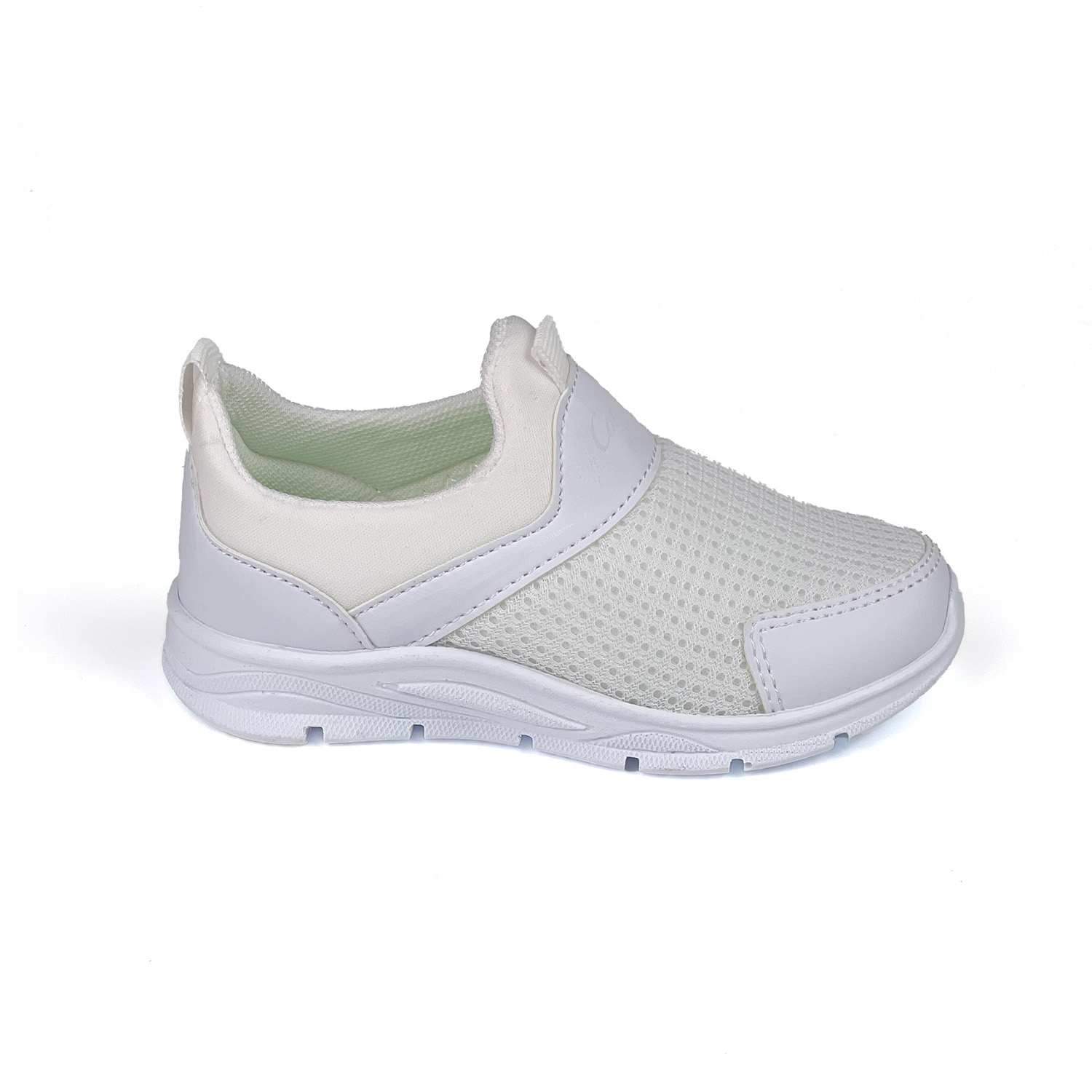 Kajila Çocuk Unisex Beyaz Bağcıksız Slip-On Rahat Kalıp Günlük Sneaker S