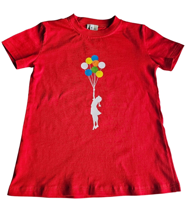 Kostüm Sarayı Çocuk Ve Balonlar Temalı Kırmızı Tişört Kostüm Sarayı Çocuk Ve Balonlar Temalı Kırmızı Tişört