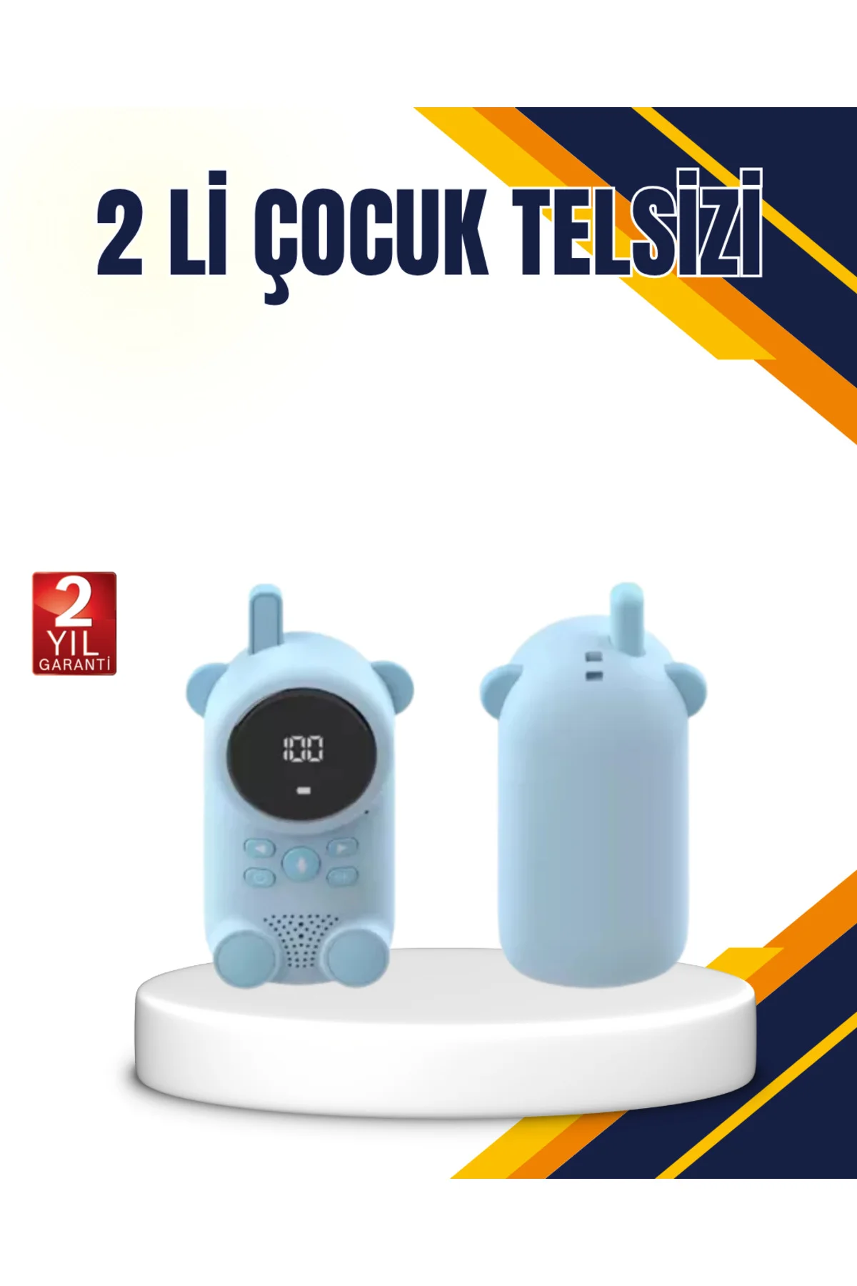 Çocuk ve Bebek Telsizi – 22 Kanal, VOX Modu, USB Şarjlı, Renkli E