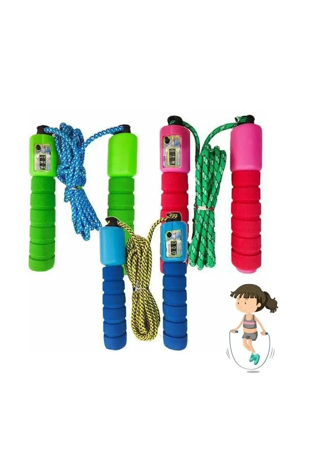 Çocuk Ve Yetişkin Atlama Ipi Kendinden Sayaçlı Plastik Gövdeli 2