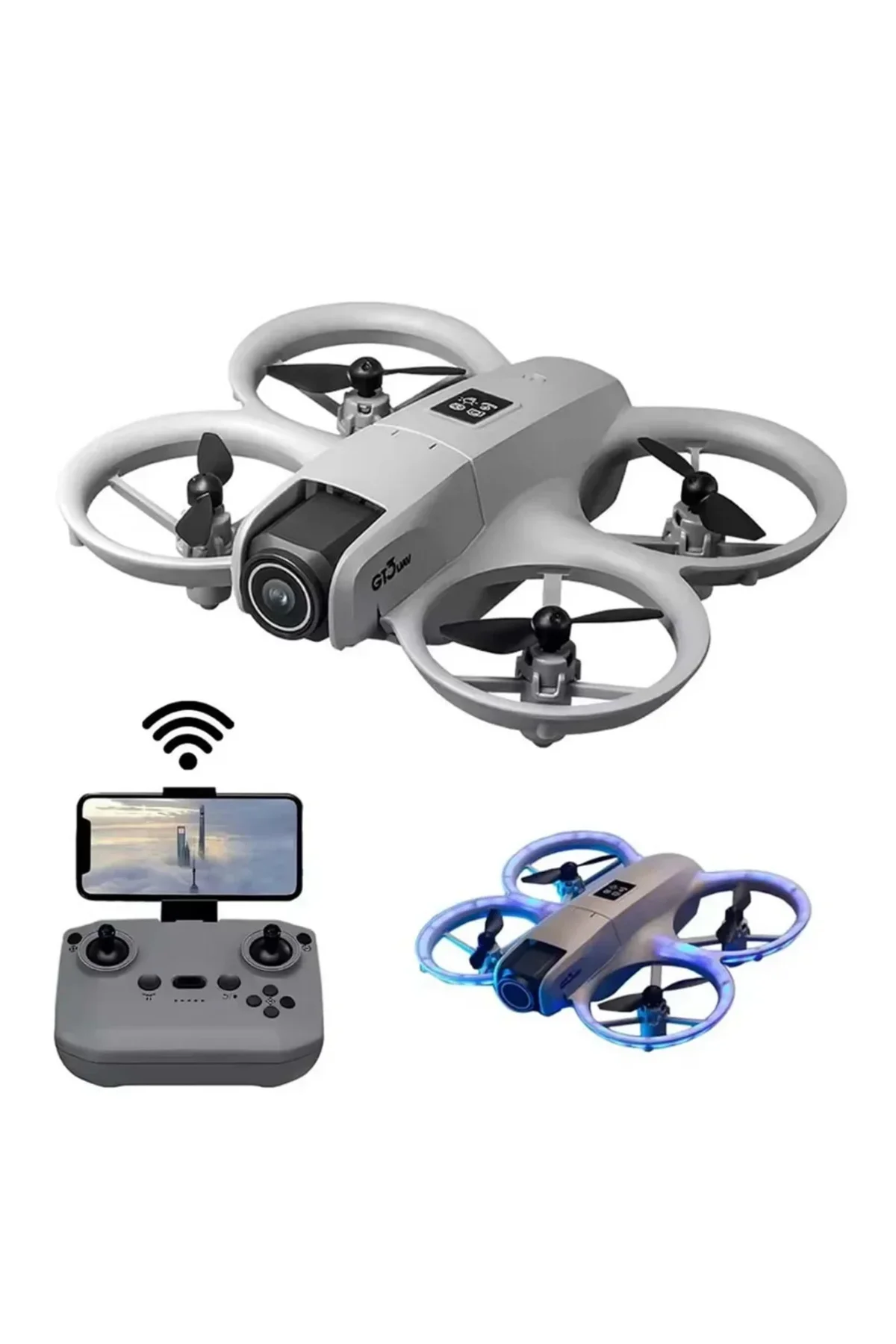Çocuk ve Yetişkin Kullanımına Uygun Kameralı Akıllı Drone