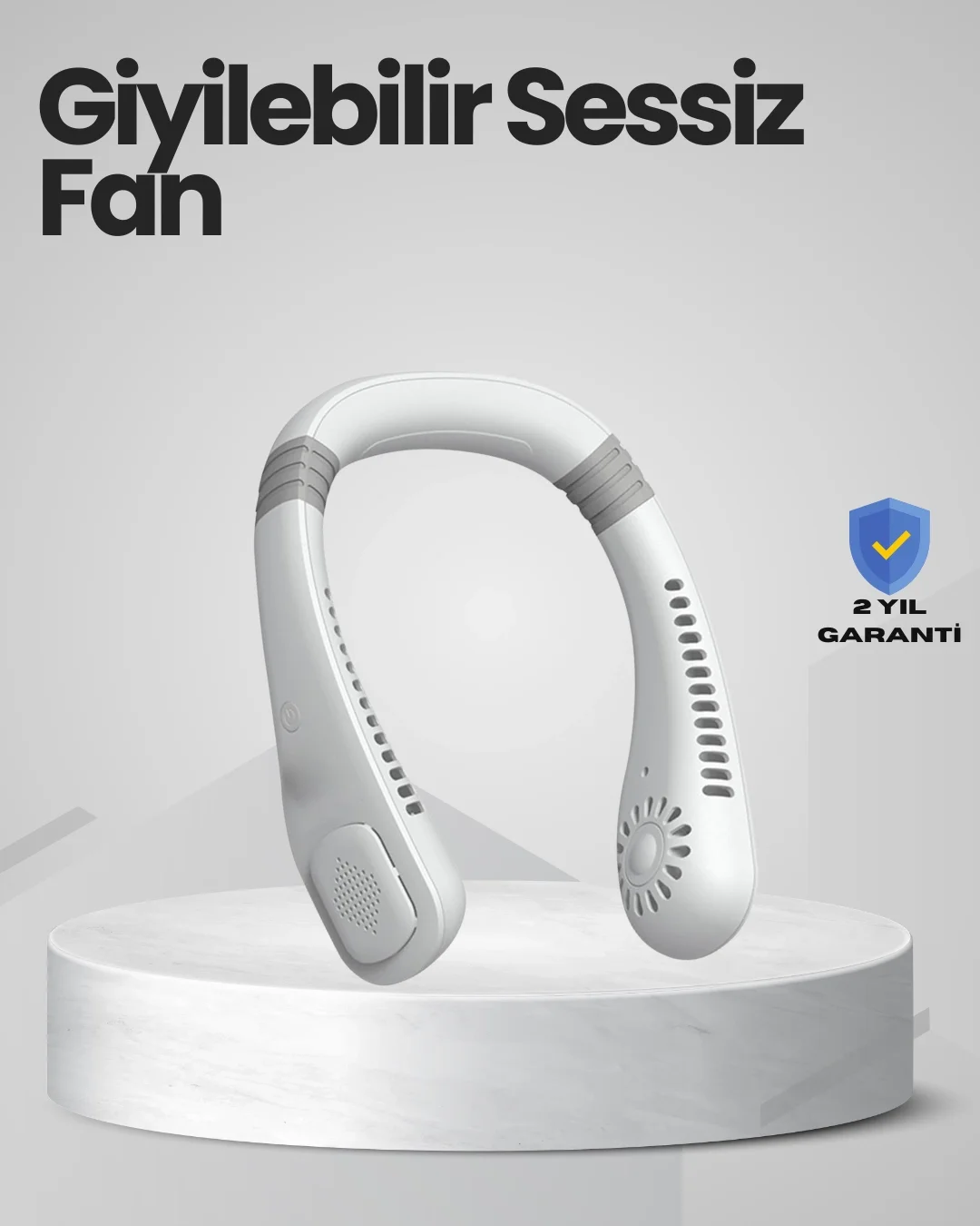 Çocuk ve Yetişkinler İçin Güvenli Şarjlı Boyun Fanı