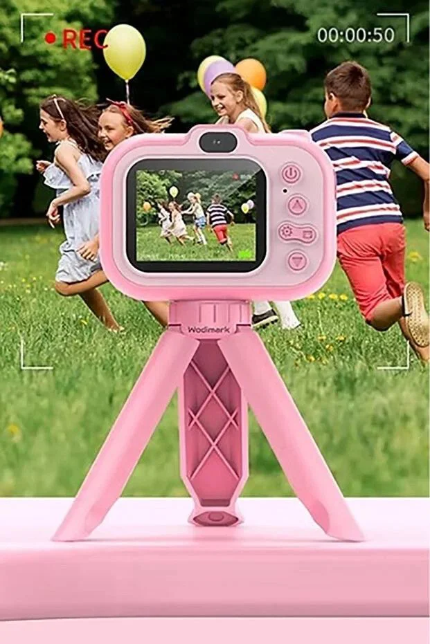 Çocuk Vlog Kamerası 1080P HD - Dijital Fotoğraf Makinesi Tripotlu