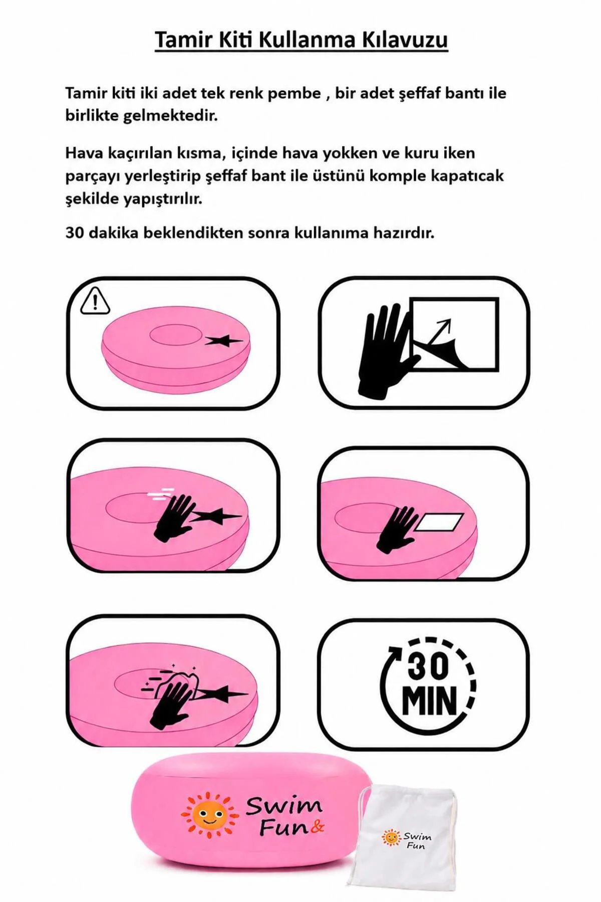 Çocuk Yüzme Kolluğu Extra Güvenlikli / Bebek Yüzme Kolluk / Tamir