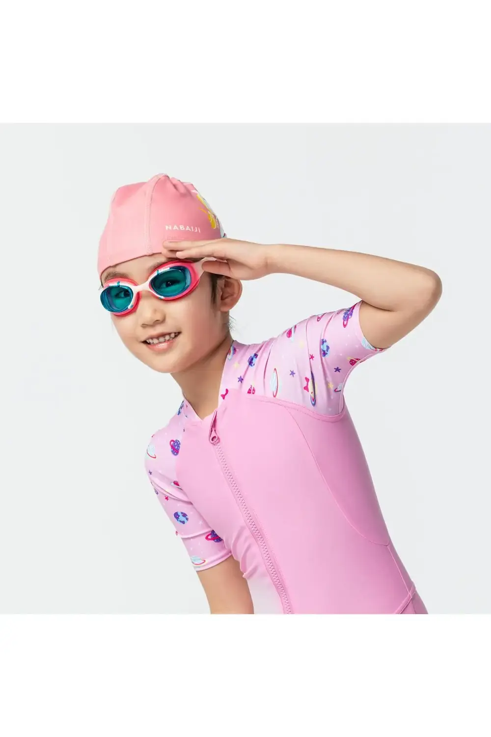 Çocuk Yüzücü Gözlüğü - Pembe/mavi - Şeffaf Camlar - Xbase