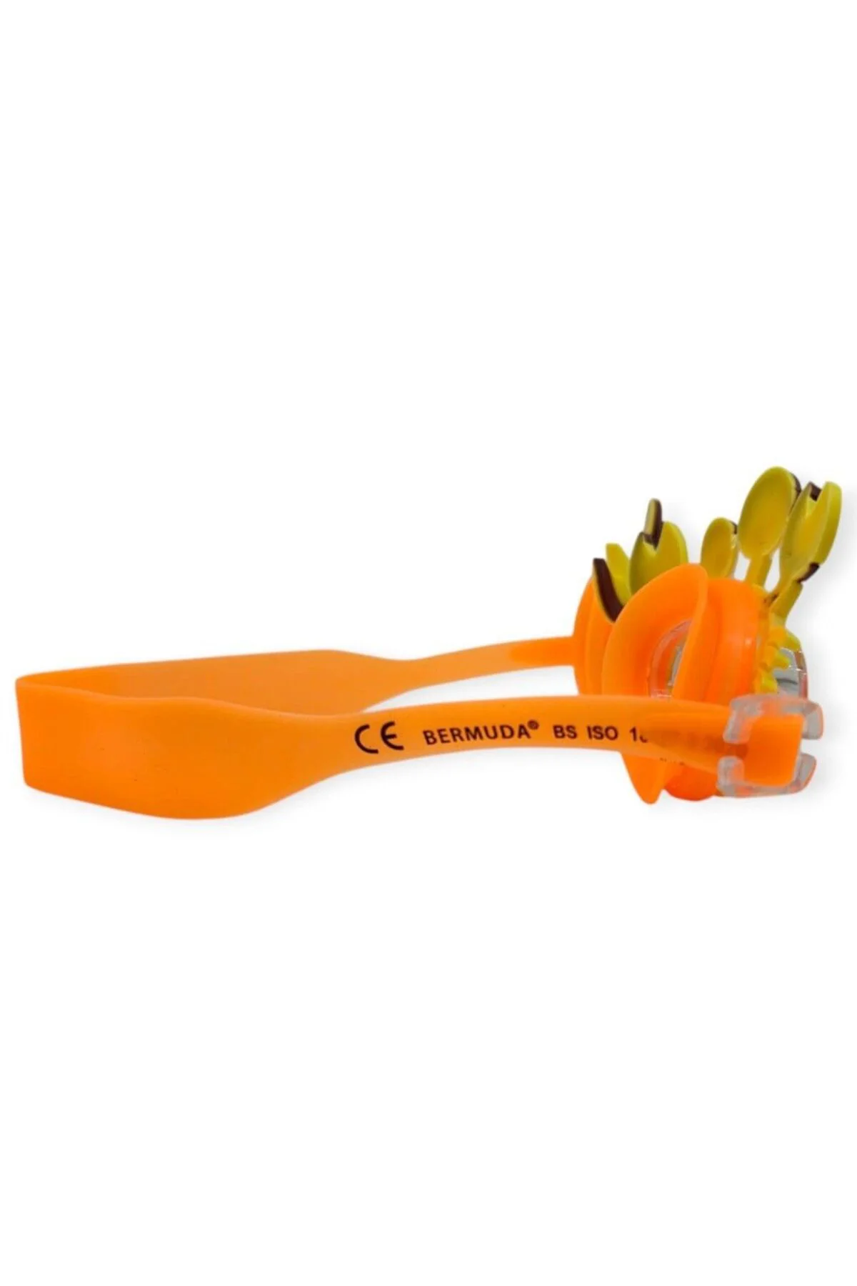 Çocuk Yüzücü Gözlüğü Silikon Taşıma Çantalı Turuncu Yengeç - 9014