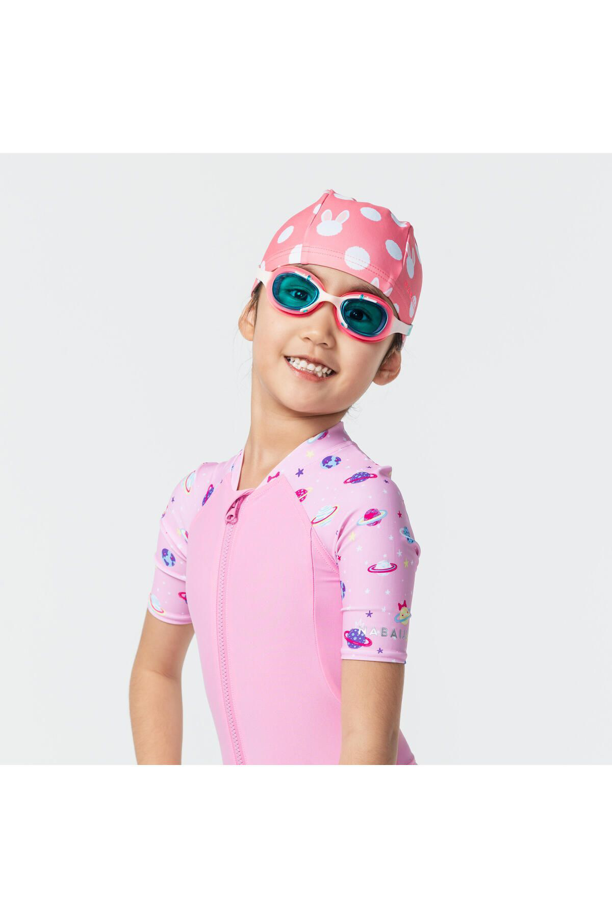 Çocuk Yüzücü Gözlüğü - Pembe/mavi - Şeffaf Camlar - Xbase