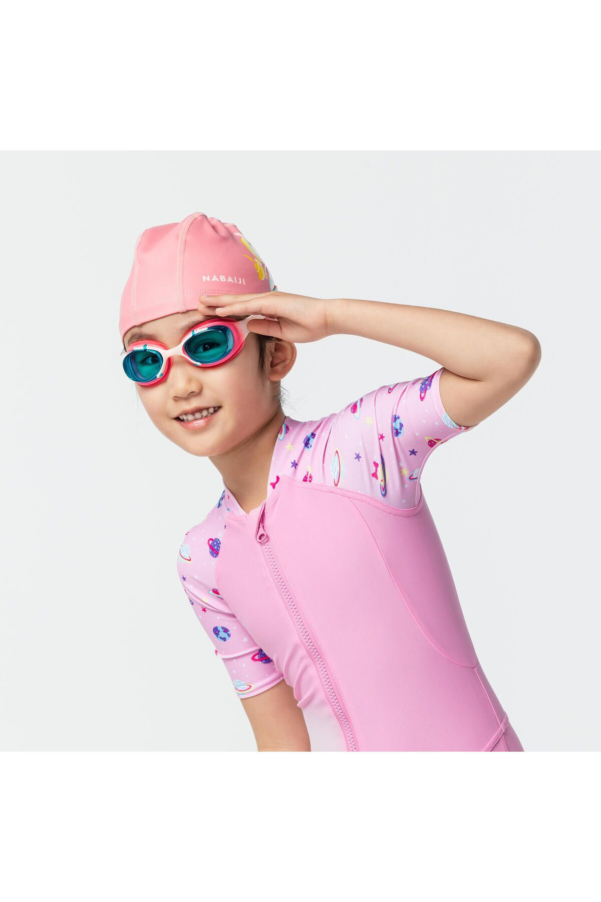 Çocuk Yüzücü Gözlüğü - Pembe/mavi - Şeffaf Camlar - Xbase