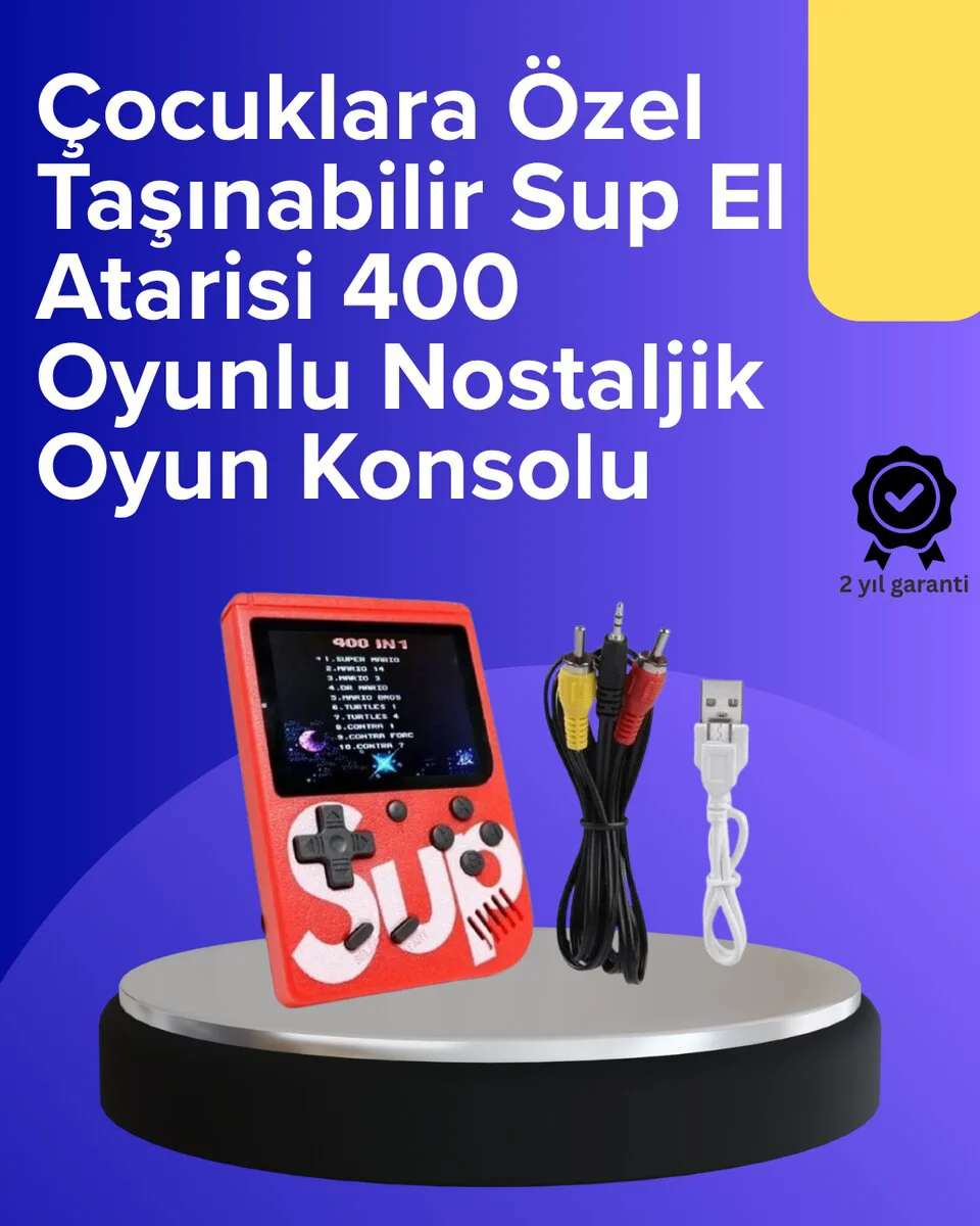 Çocuklar İçin 400 Retro Oyunlu Konsol - Nostaljik Eğlence ve Nostaljik Oyun Deneyimi