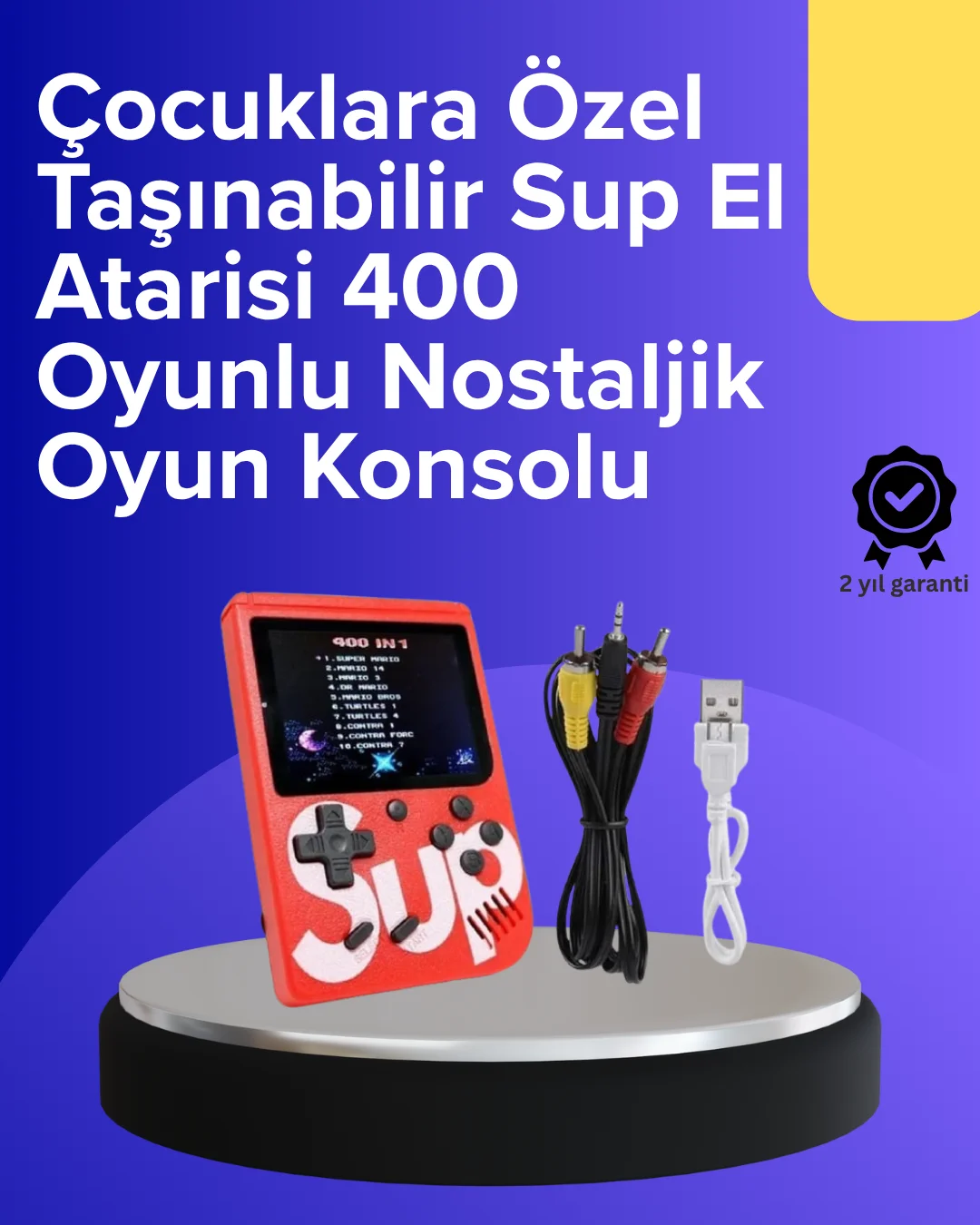 Çocuklar İçin 400 Retro Oyunlu Konsol Çocuklar İçin 400 Retro Oyunlu Konsol