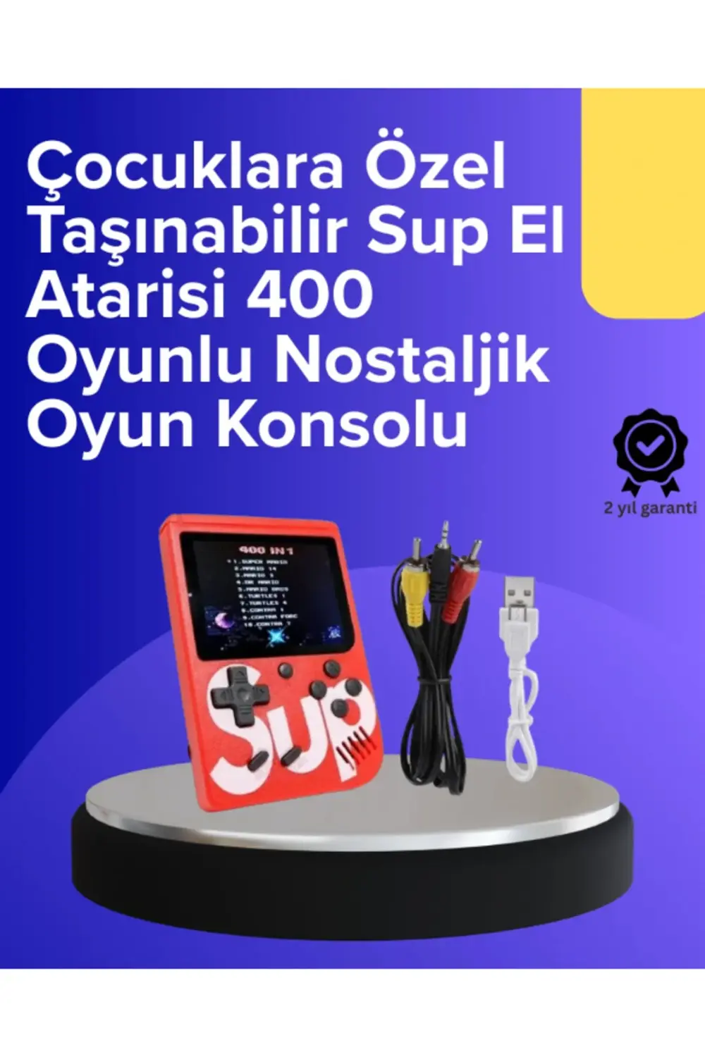 Çocuklar İçin 400 Retro Oyunlu Konsol