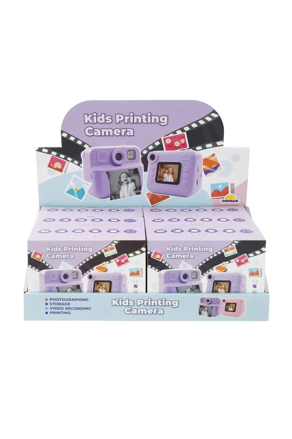 Çocuklar İçin Anında Fotoğraf Baskılı Dijital Kamera – Pembe