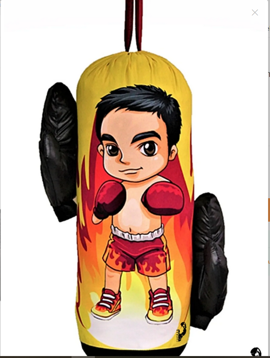 Toprak Çocuklar İçin Boks Torbası (Kum Torbası) Eldiven Hediyeli 5-10 Kg Sarı