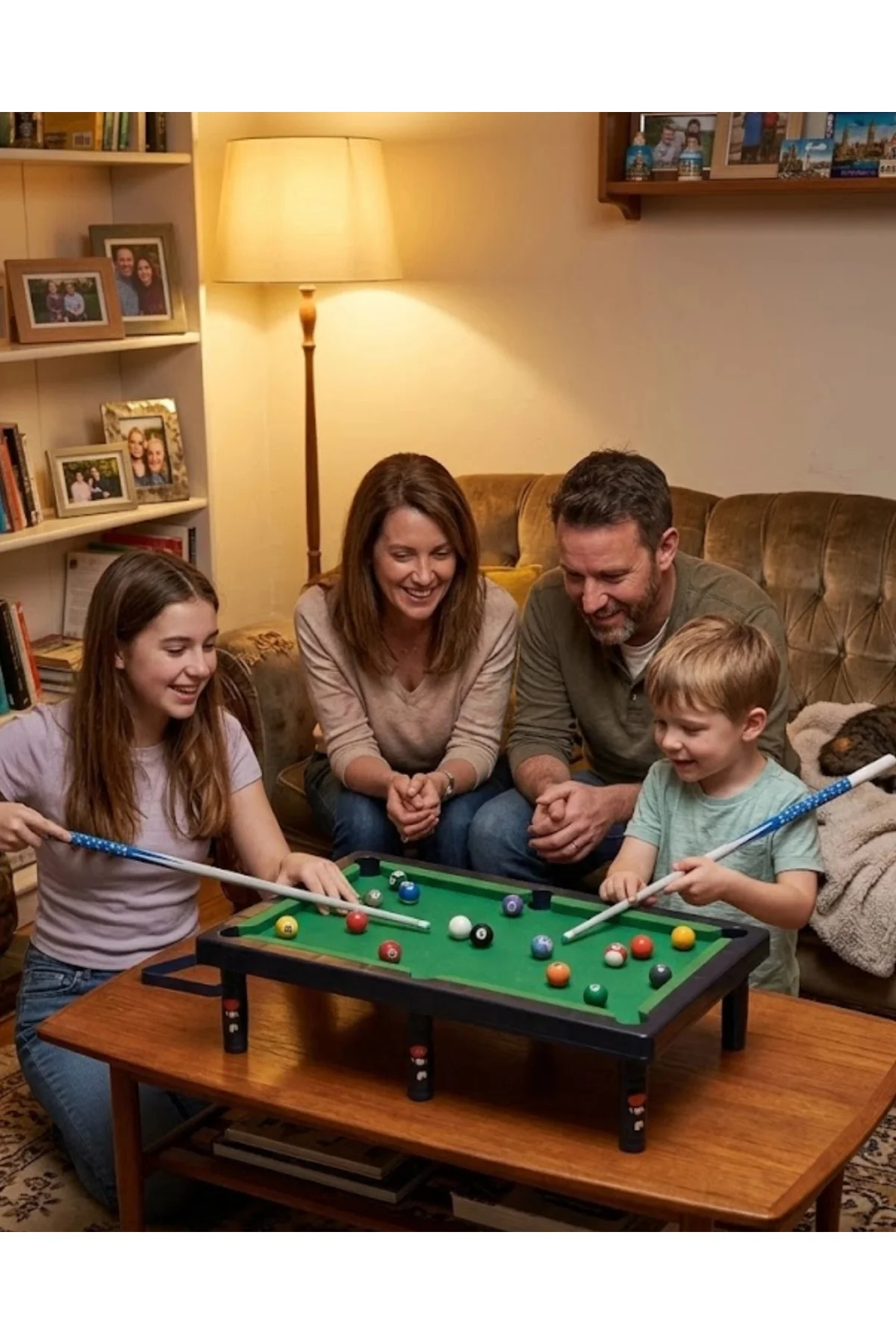 Çocuklar İçin Bilardo Seti Masaüstü Snooker Pool Oyuncak