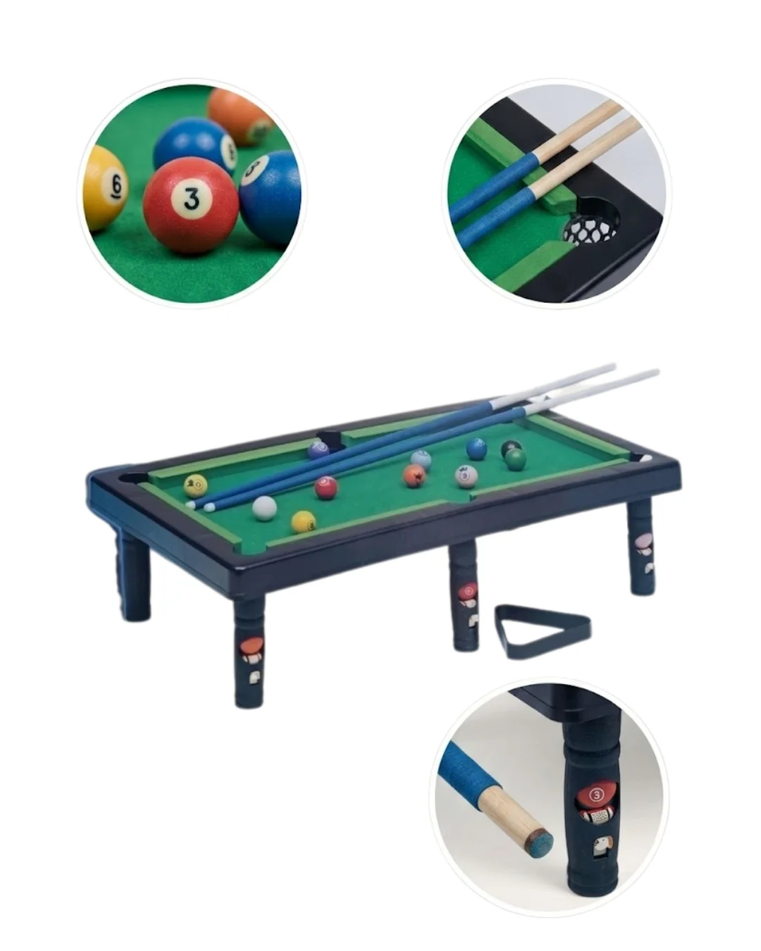 Çocuklar İçin Bilardo Seti Masaüstü Snooker ve Pool Oyuncak