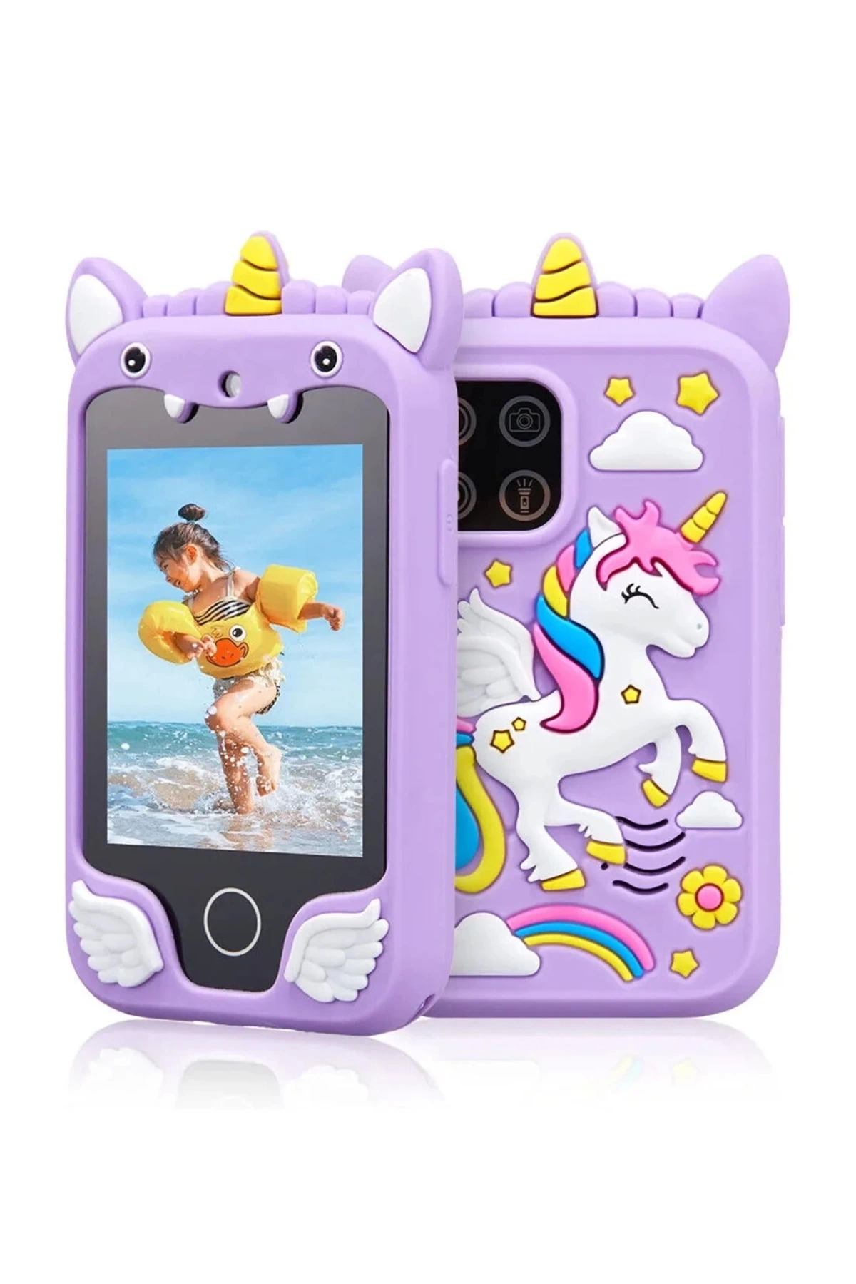 Çocuklar İçin Eğitici Telefon Dokunmatik Ekran Çift Kameralı Fene