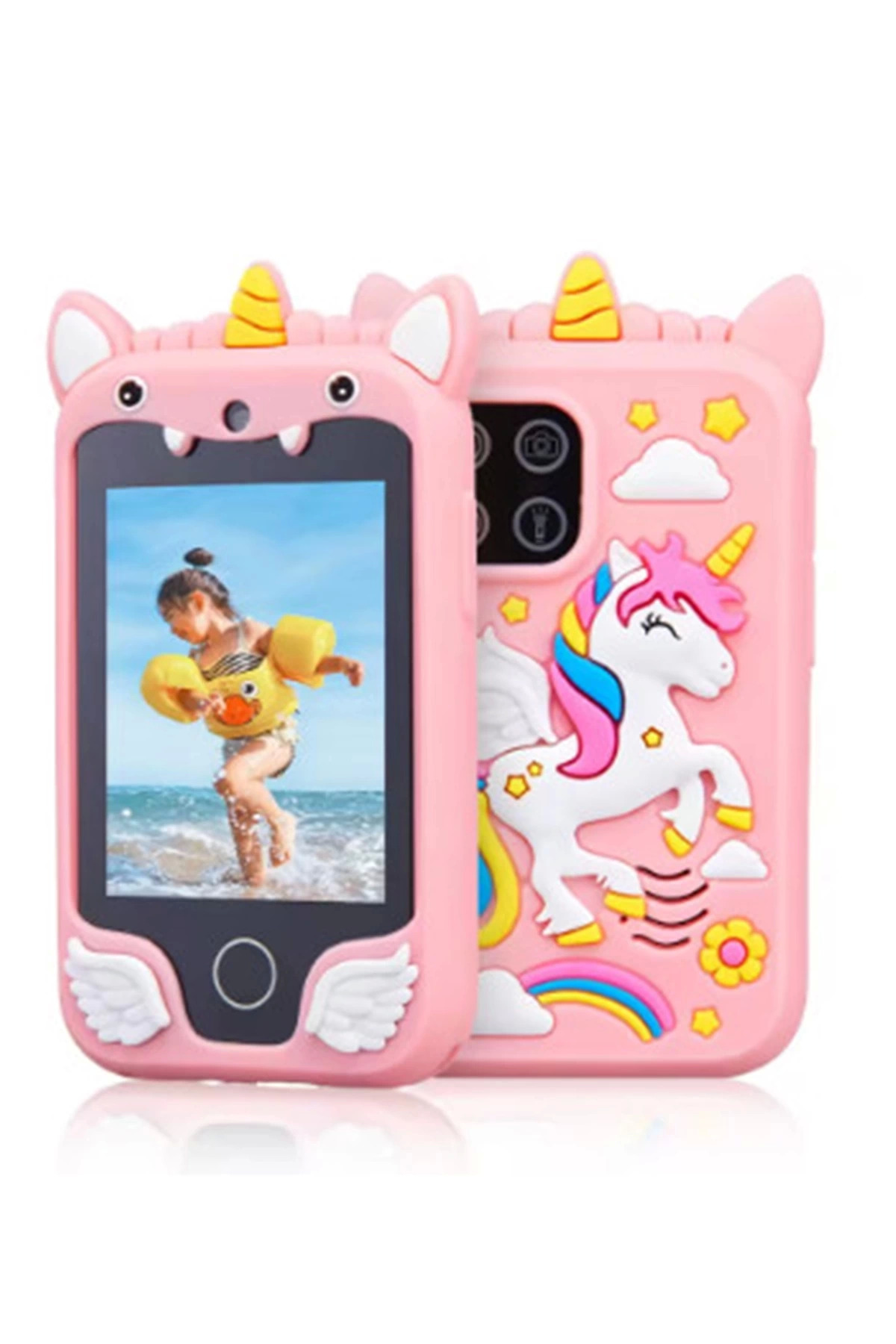 Çocuklar İçin Eğitici Telefon Dokunmatik Ekran Çift Kameralı Fene