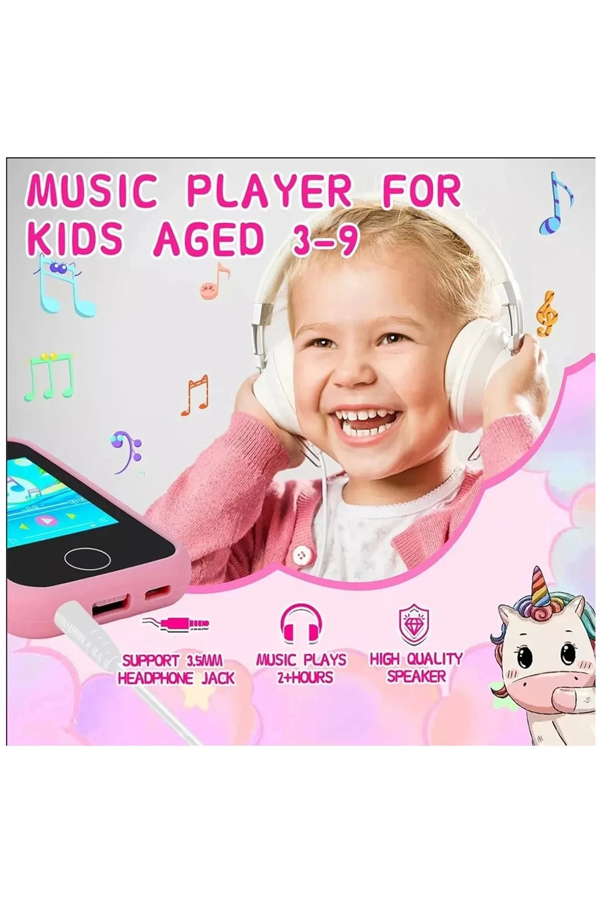 Çocuklar İçin Eğitici Telefon Dokunmatik Ekran Çift Kameralı Fene