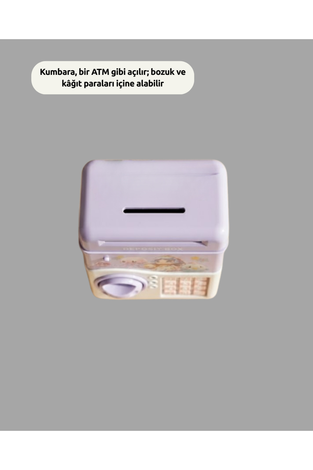 Çocuklar İçin Elektronik Şifreli Para Biriktirme Kumbarası Mor -