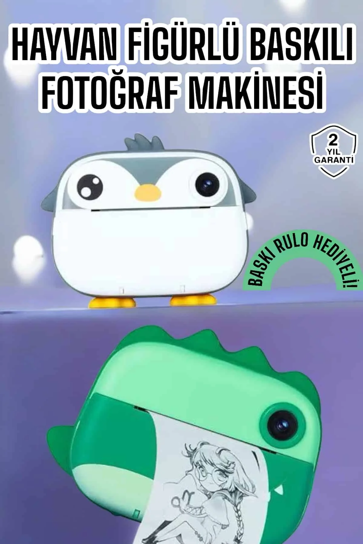 Çocuklar için Fotoğraf Makinesi Anlık Baskı Makinesi HD Görüntü Kalitesi Fiyatı, Yorumları ve Özellikleri